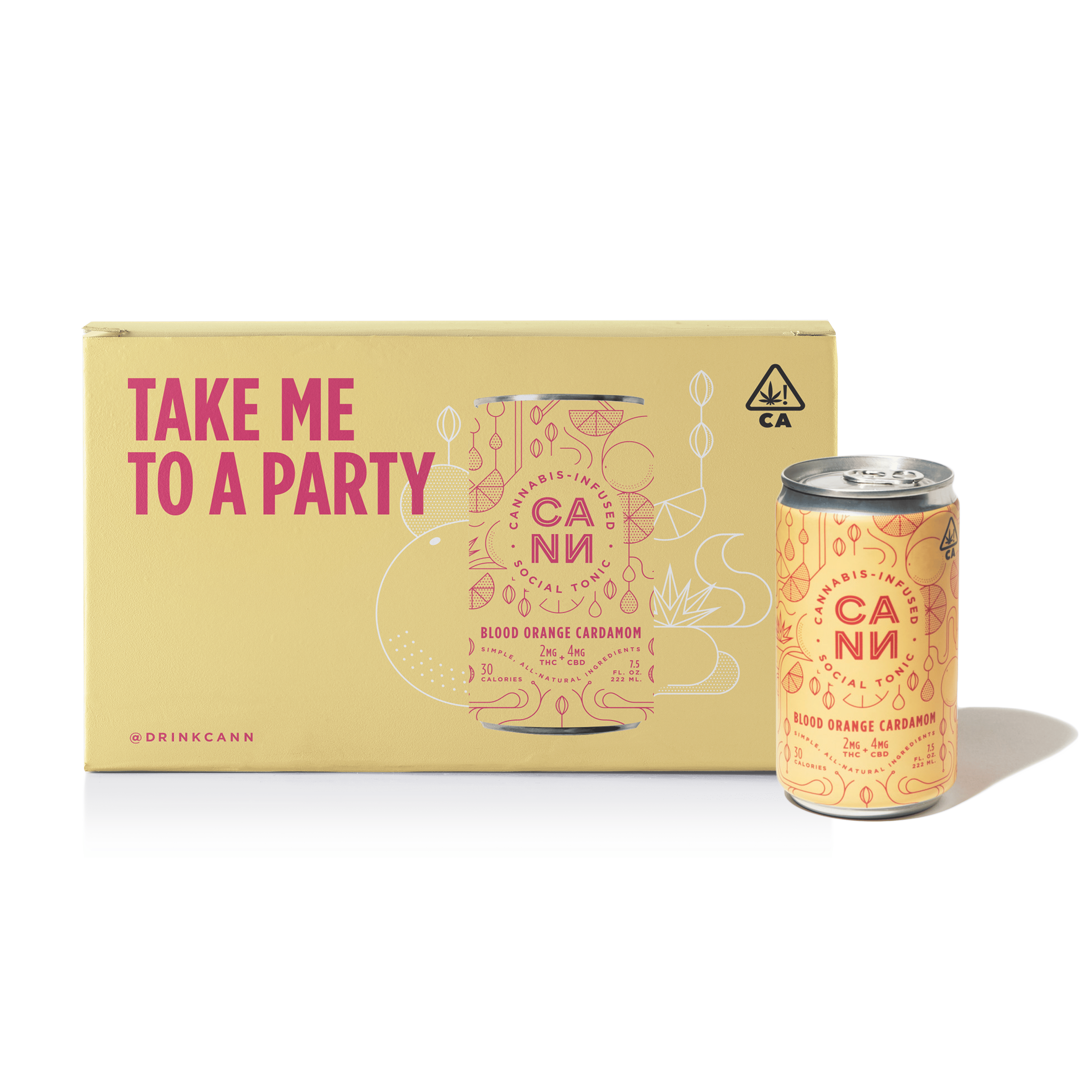 Blood Orange Cardamom 6Pk - CANN - - $32 - Drink