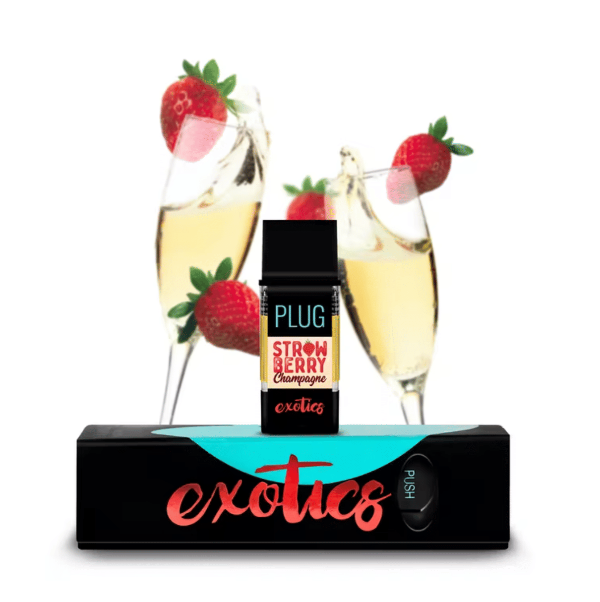 Strawberry Champagne (H) 1g Exotics *SPECIAL PRICING* - PlugPlay - Strawberry Champagne (H) Exotics - $35 - Vape Cartridge