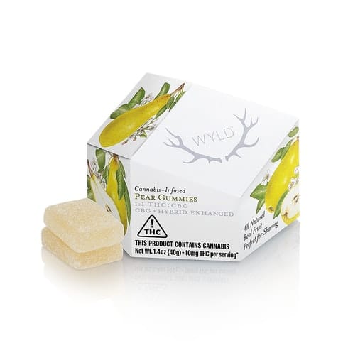 WYLD Gummies | 1:1 CBG:THC - Pear - WYLD -  - $18 - Edibles