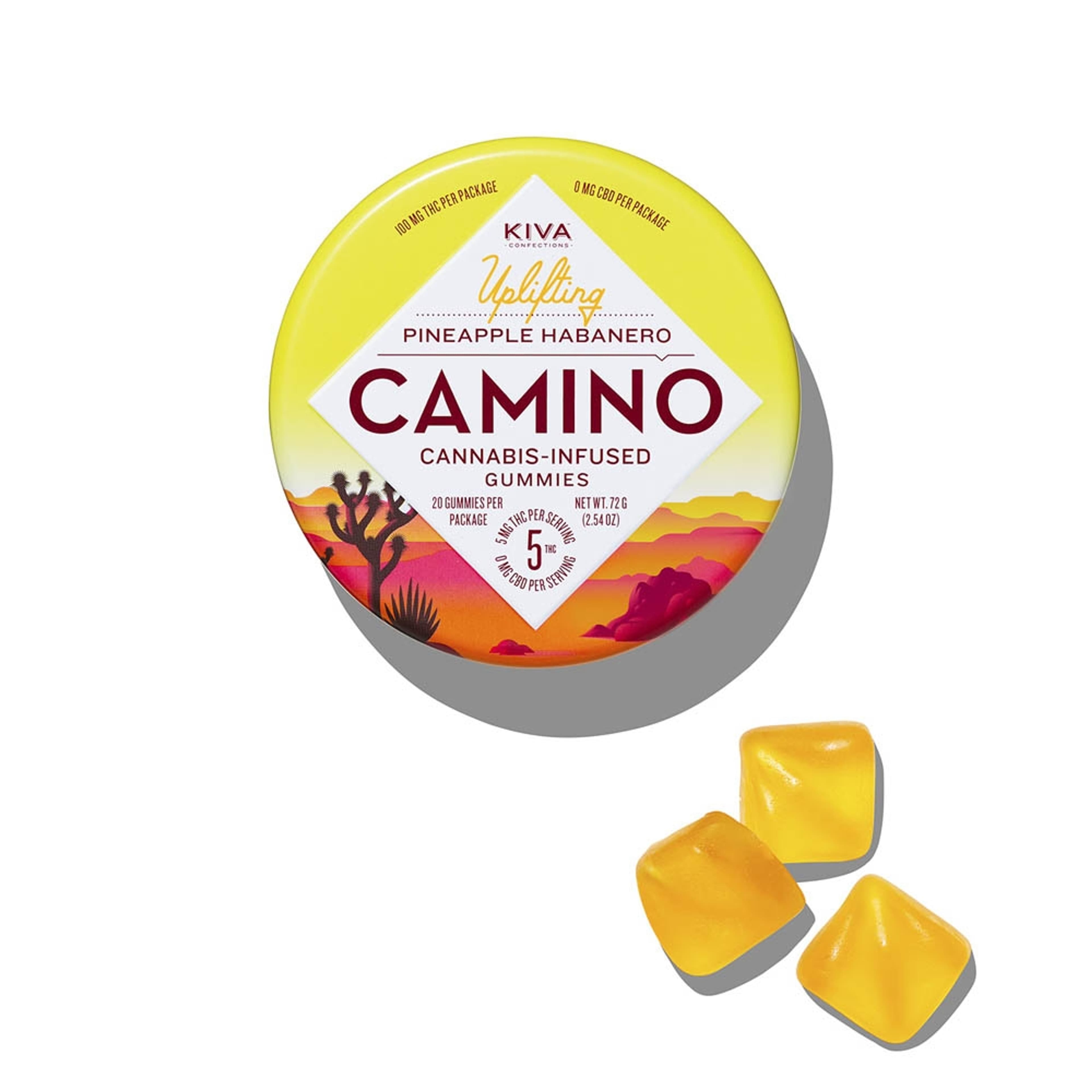 $27.77 Camino Uplifting Pineapple Habanero Gummies $25.81 - Kiva - - $20 - Edibles