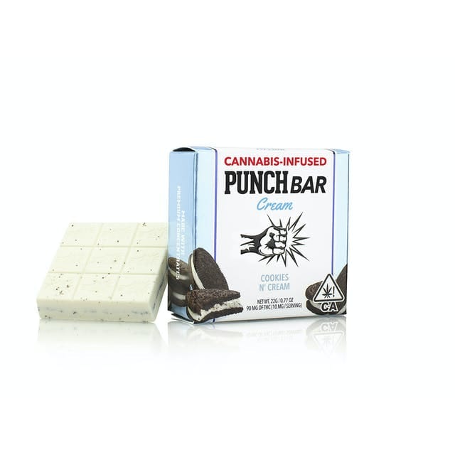 $16.66 Cookies n Cream Solventless 100mg - Punch Bar -  - $12 - Edibles