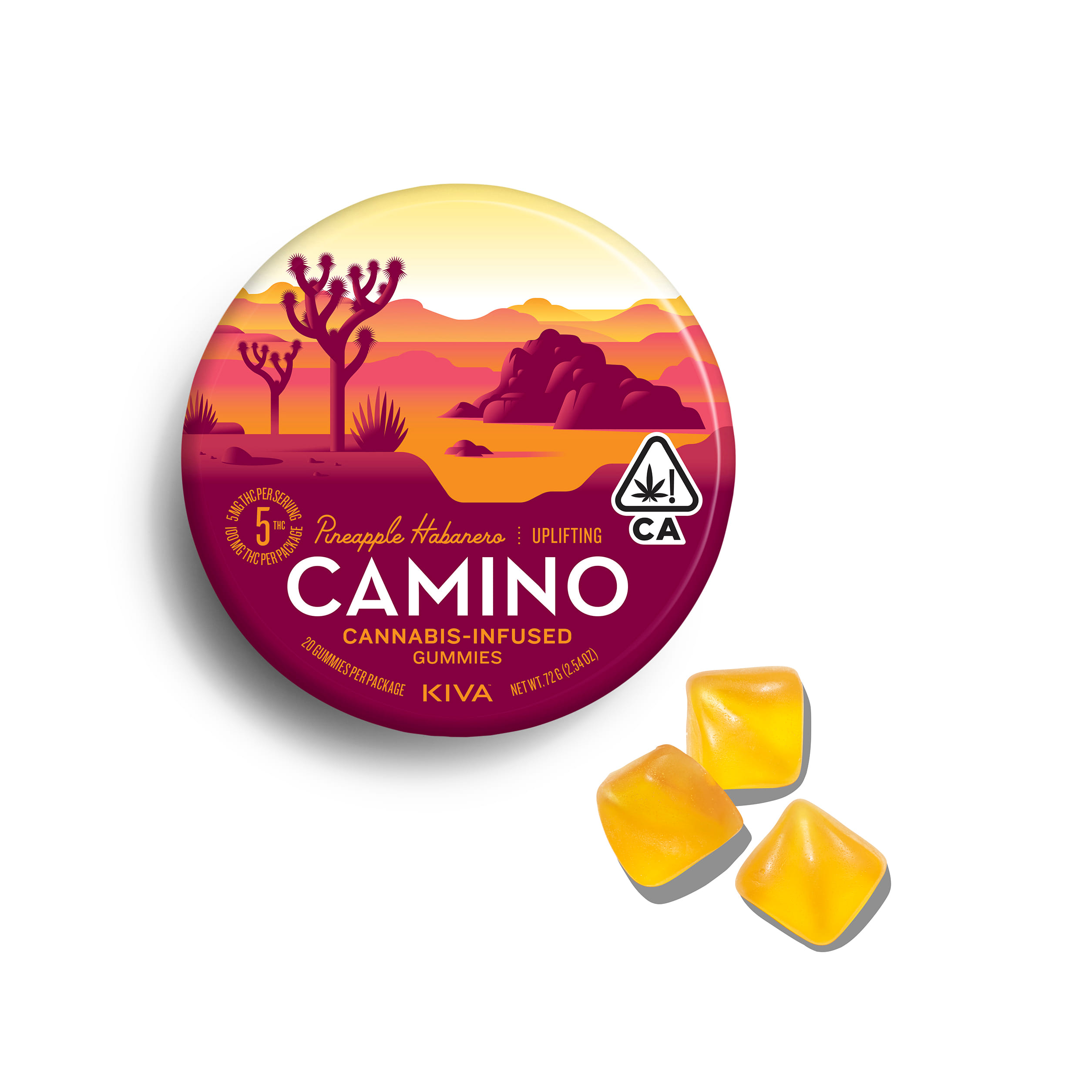 Camino Gummies: Pineapple Habanero - Kiva Confections - 20 Piece - $21 - Edibles