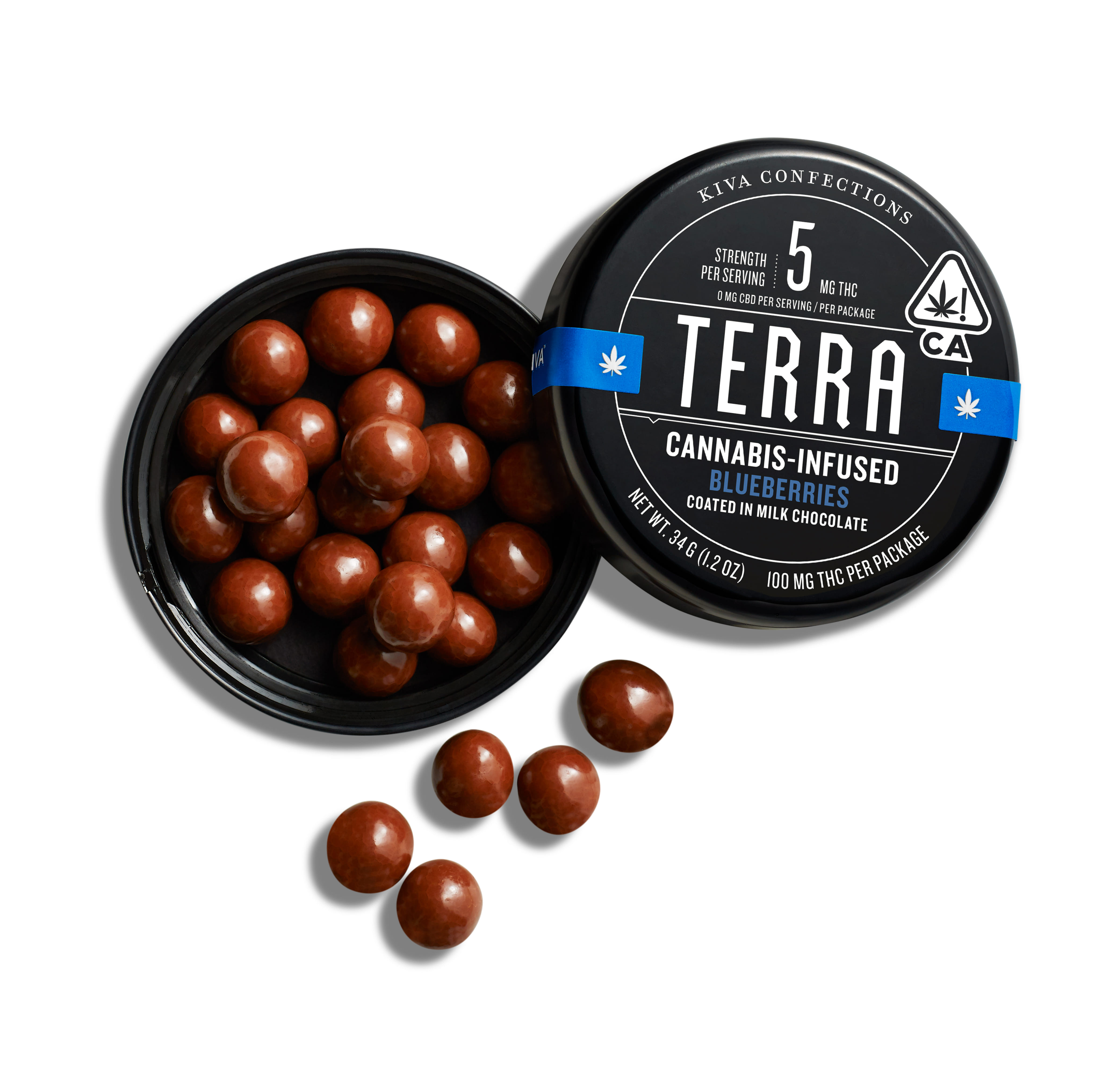 Terra Bites: Blueberry Milk Chocolate - Kiva Confections - 20 Piece - $27 - Edibles