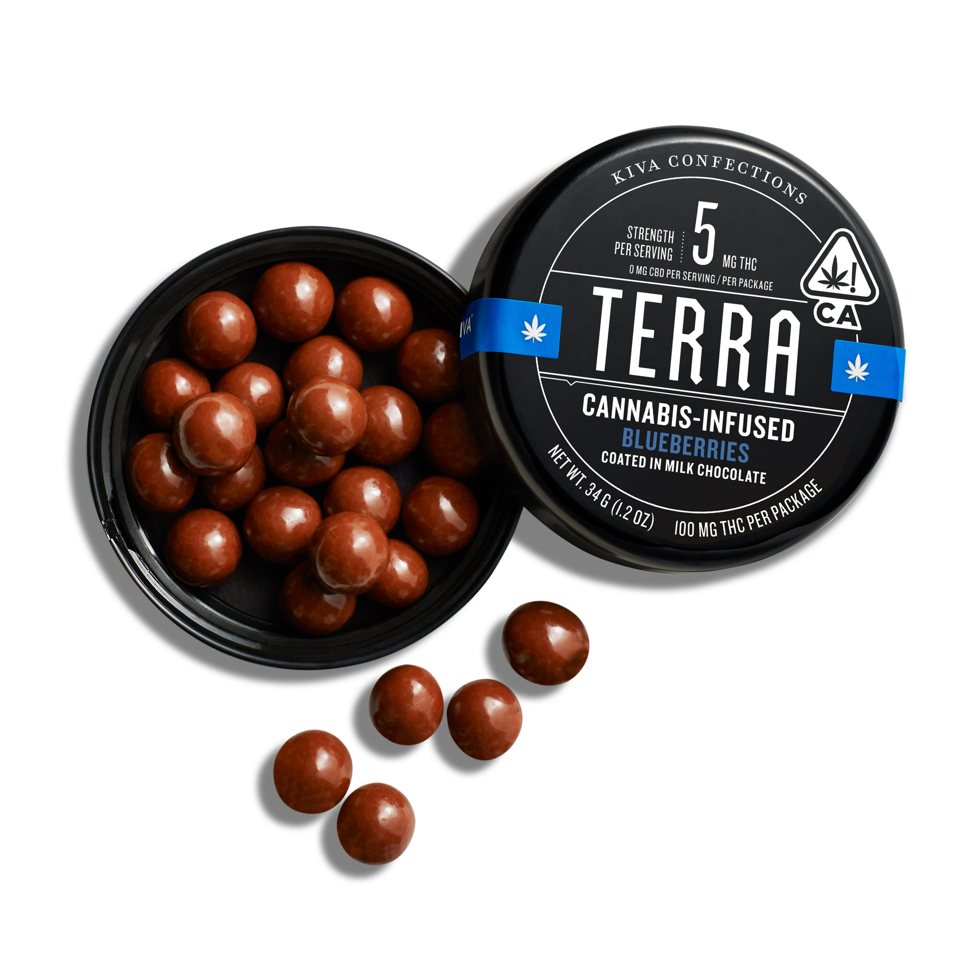 Terra Bites: Blueberry Milk Chocolate - Kiva Confections - 20 Piece - $27 - Edibles