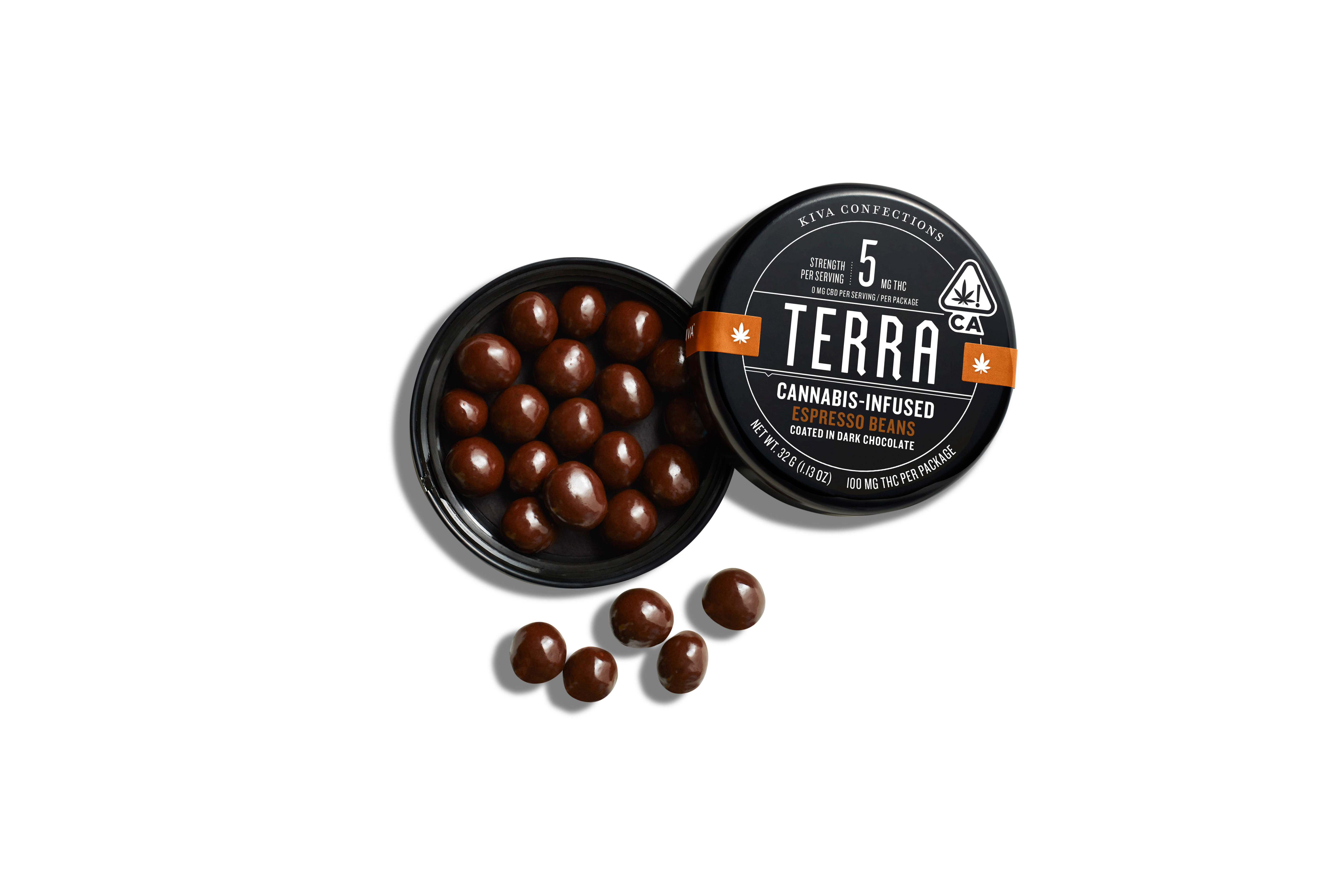 Terra Bites: Espresso Dark Chocolate - Kiva Confections - 20 Piece - $27 - Edibles