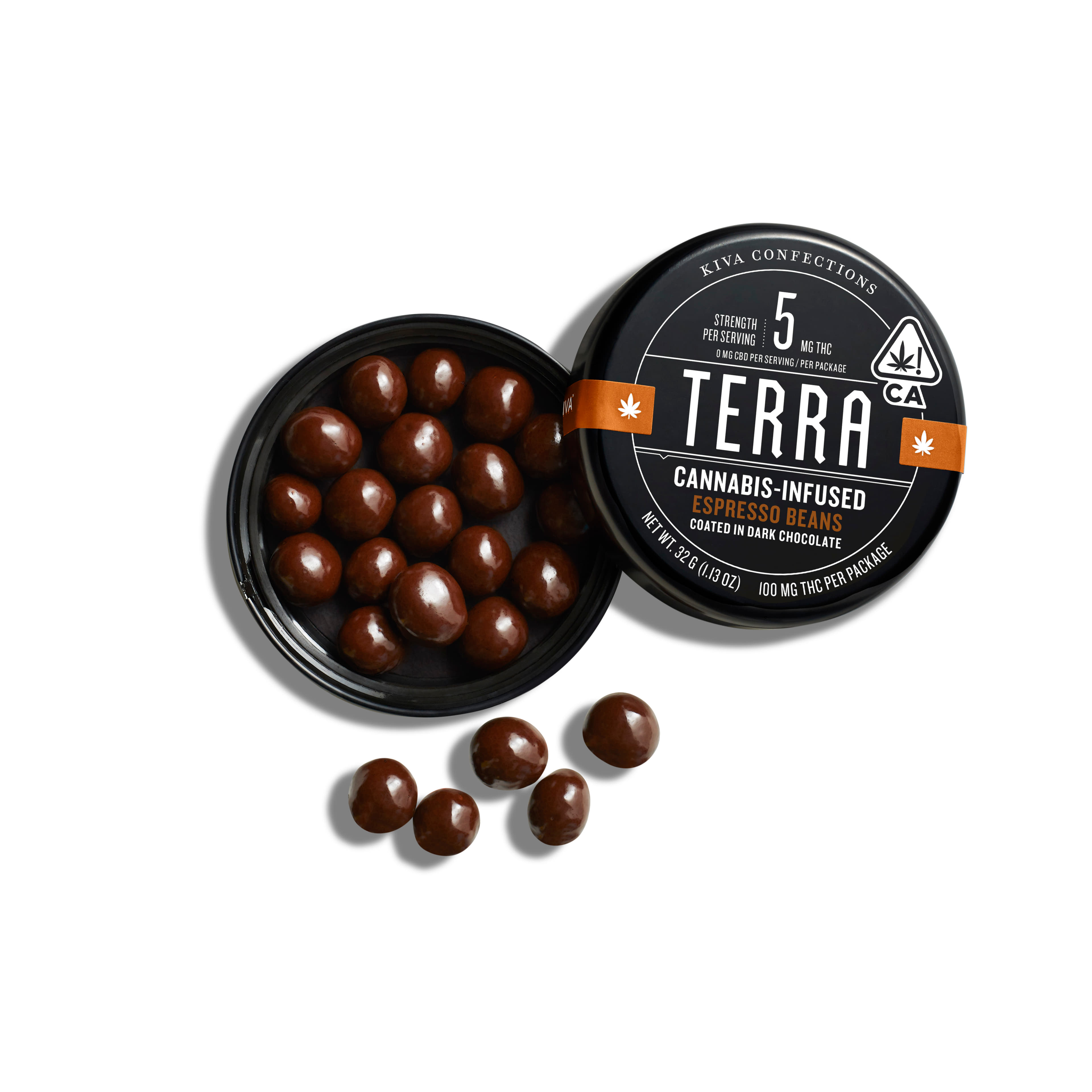 Terra Bites: Espresso Dark Chocolate - Kiva Confections - 20 Piece - $27 - Edibles