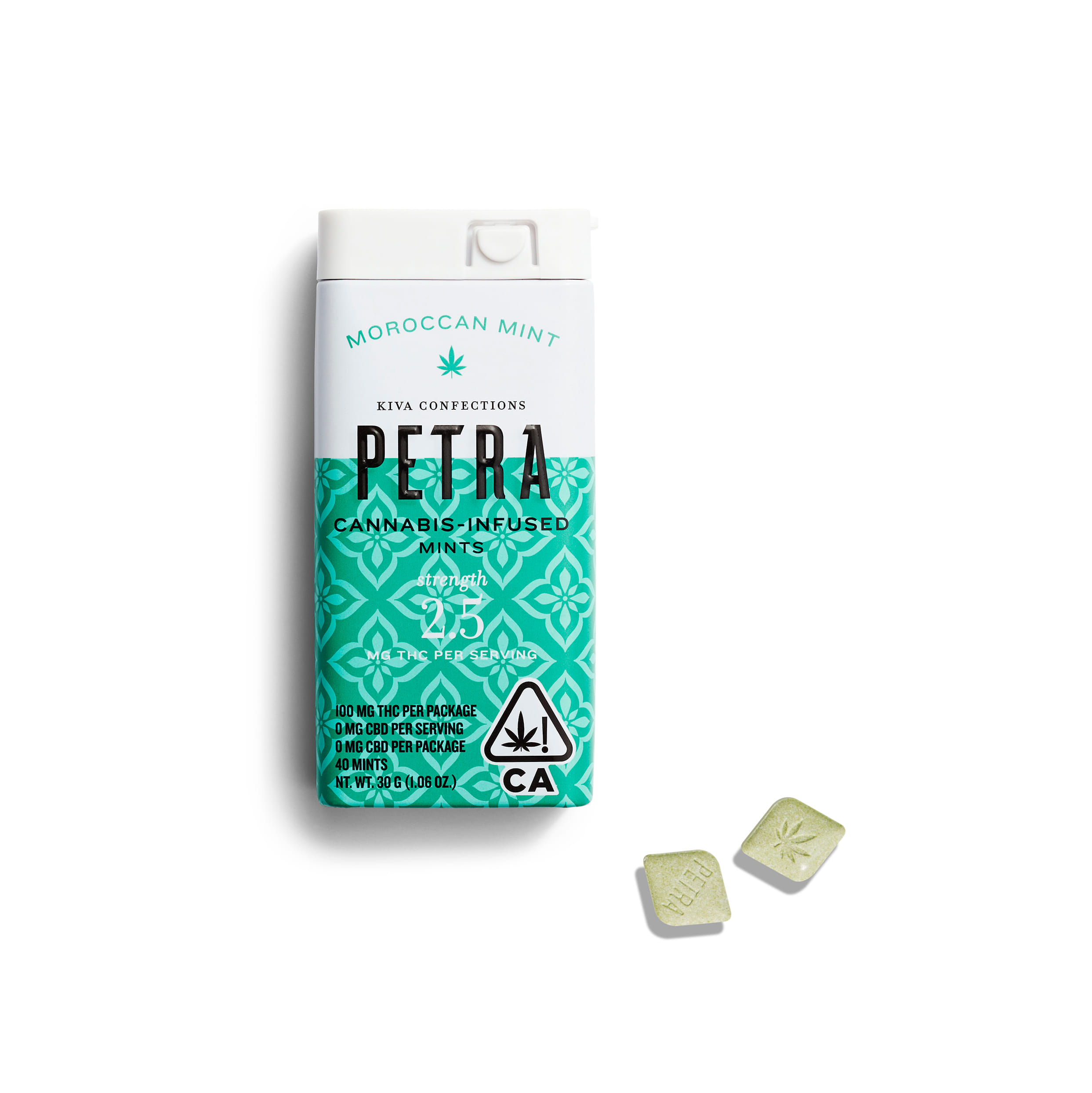 Petra Mints: Moroccan Mint - Kiva Confections - 40 Piece - $24 - Edibles