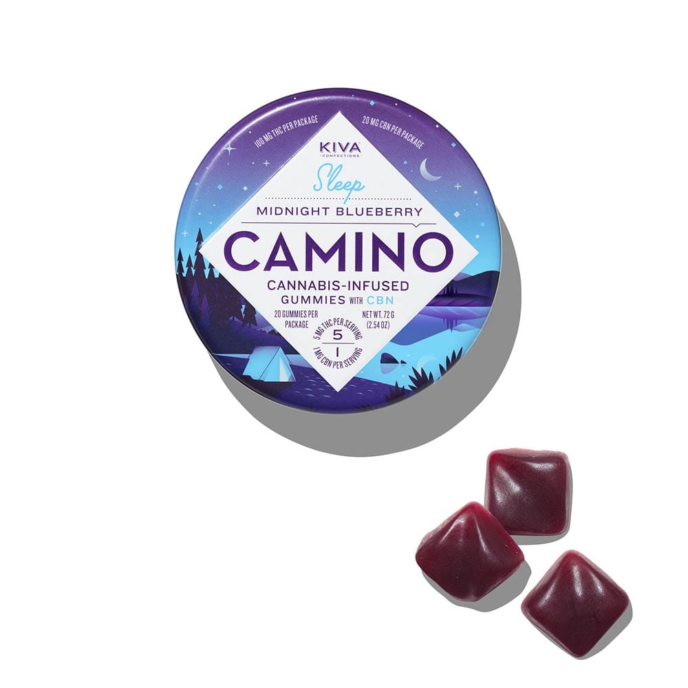 $27.77 Camino Sleep Midnight Blueberry Gummies - Kiva -  - $20 - Edibles