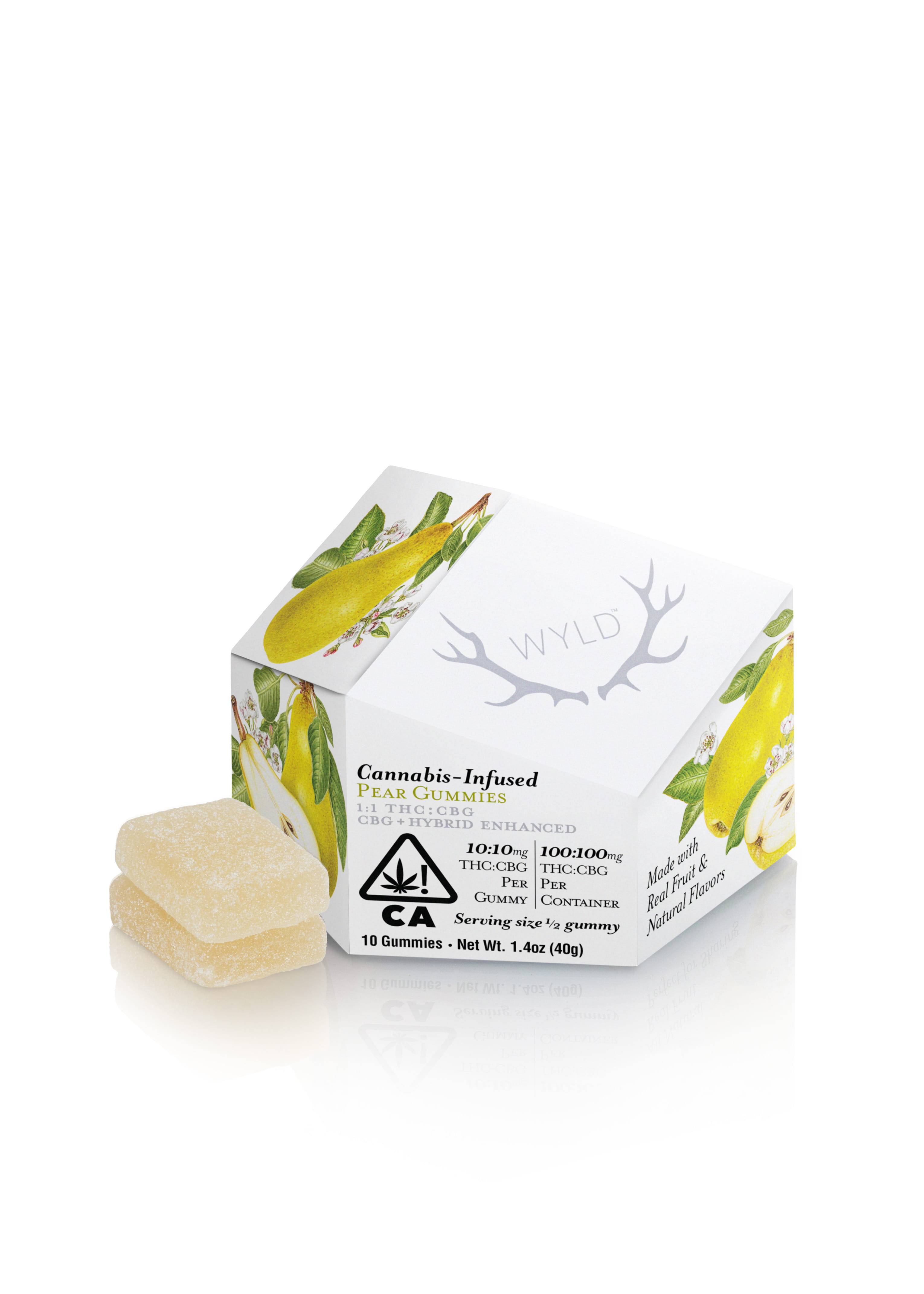 Pear 🍐 1:1 THC:CBG Gummies 100MG - Wyld -  - $19.35 - Edibles