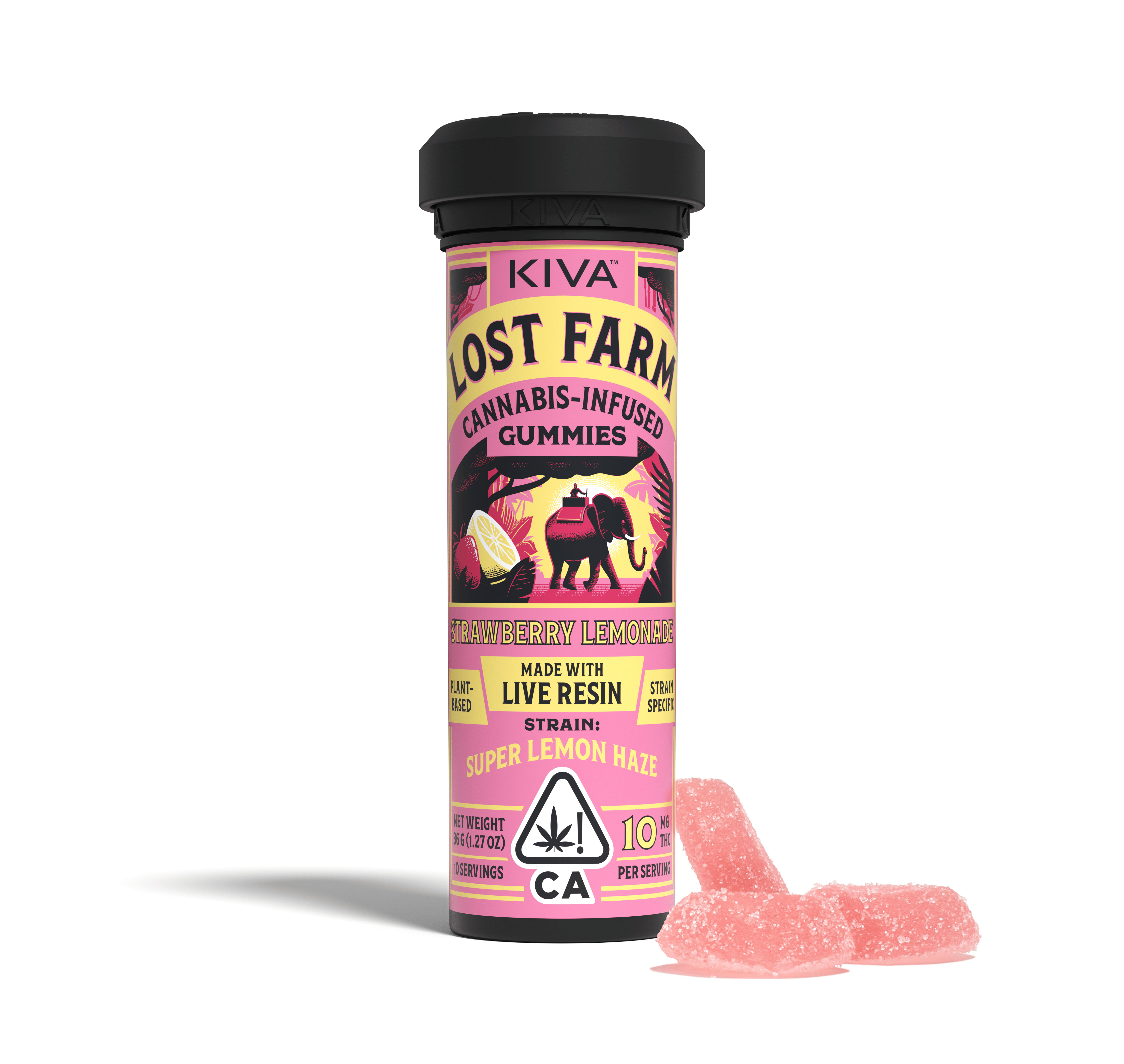 SUPER LEMON HAZE Strawberry Lemonade Gummies - Lost Farms -  - $21.66 - Edibles