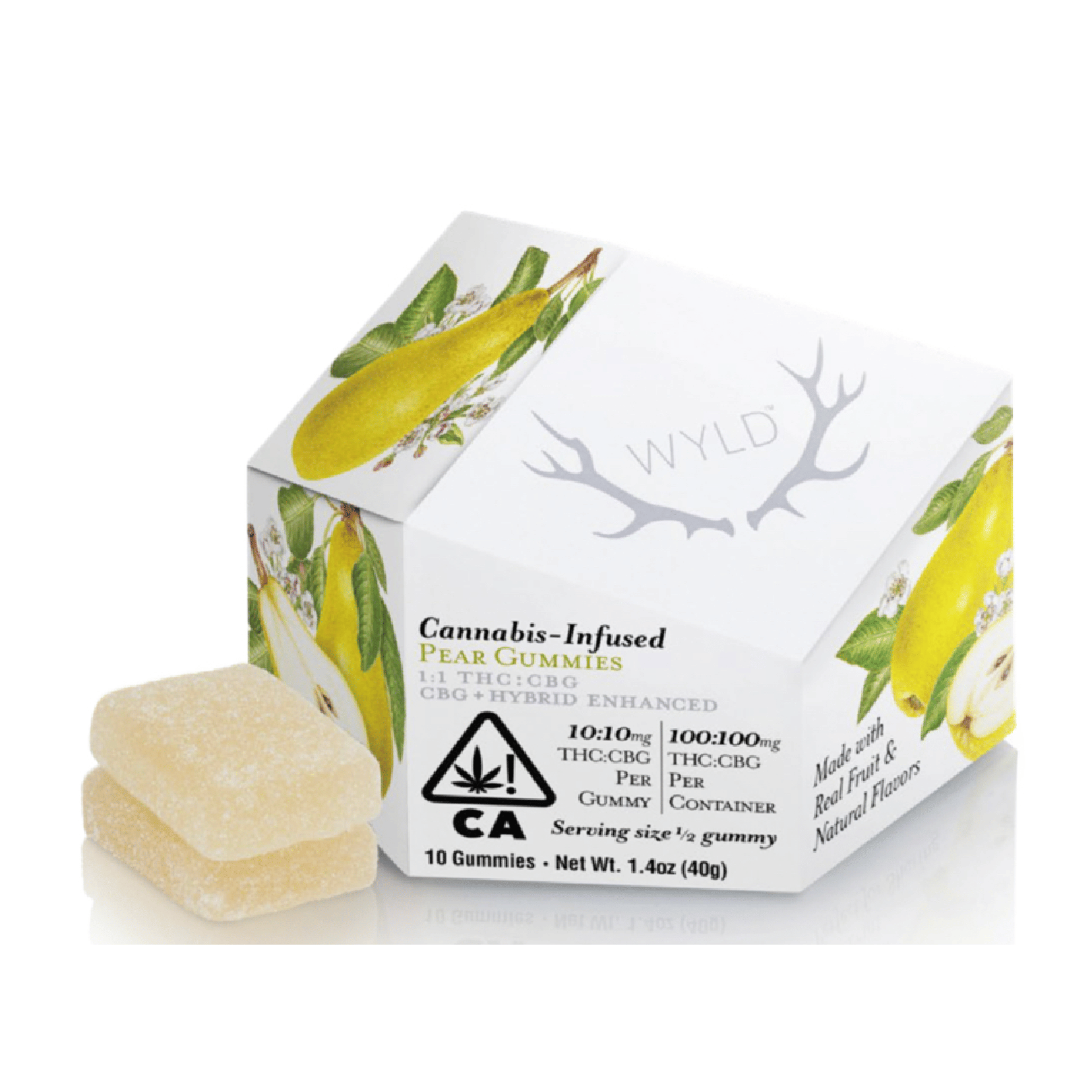 Pear 1:1 CBG/THC Gummies - WYLD Edibles - 10 Piece - $21 - Edibles