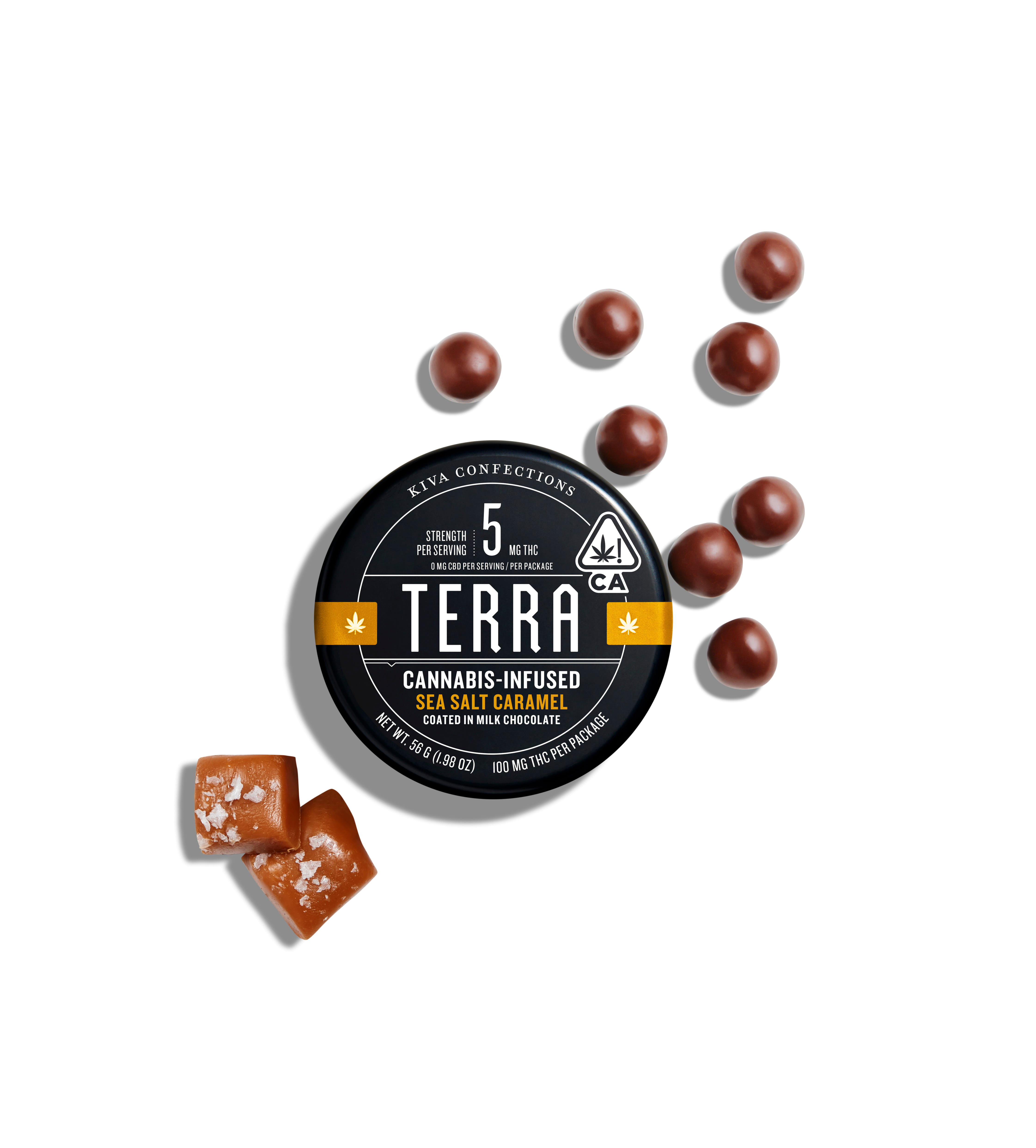 Terra Sea Salt Caramel Bites Milk Chocolate - KIVA -  - $21.73 - Edibles