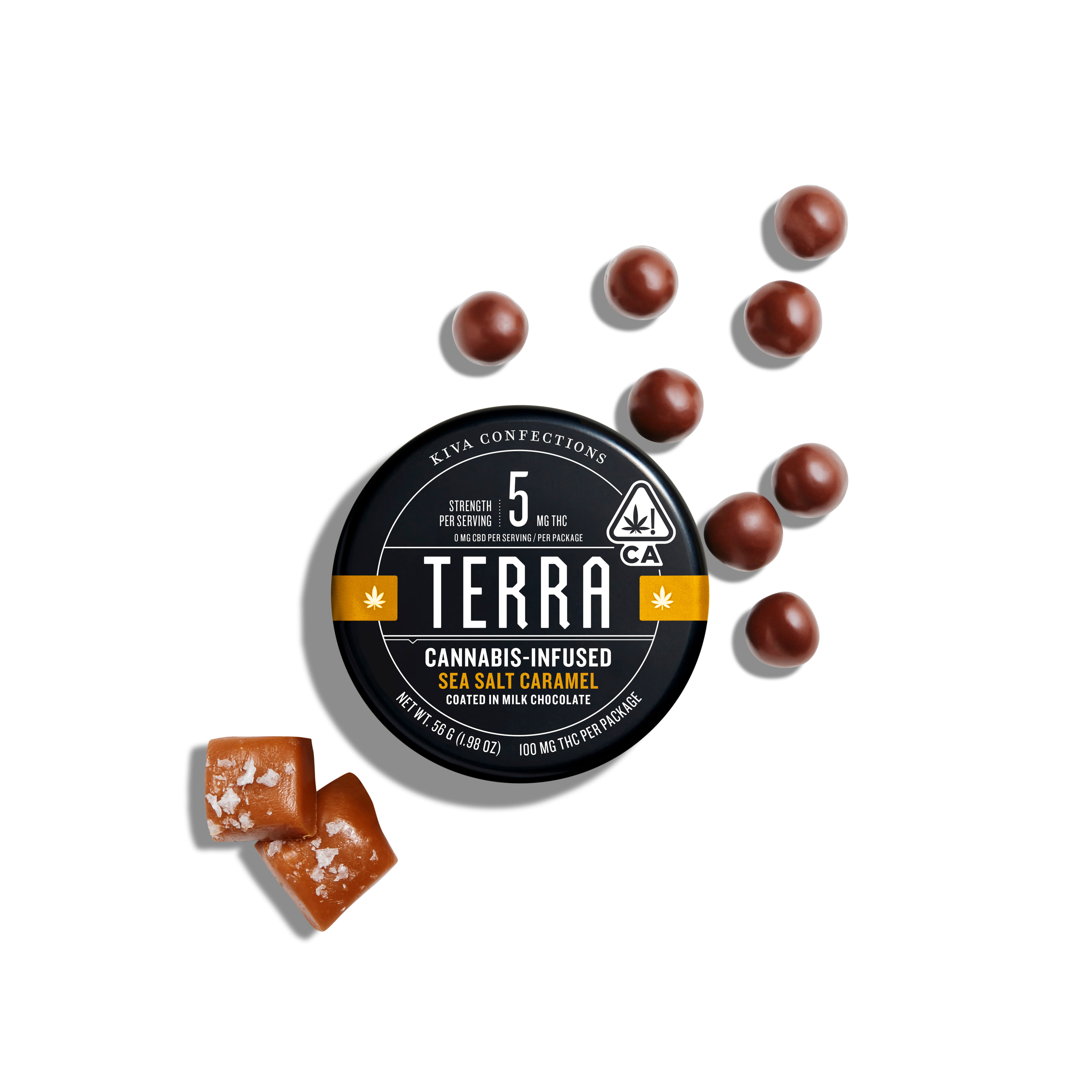 Terra Sea Salt Caramel Bites Milk Chocolate - KIVA - - $21.73 - Edibles