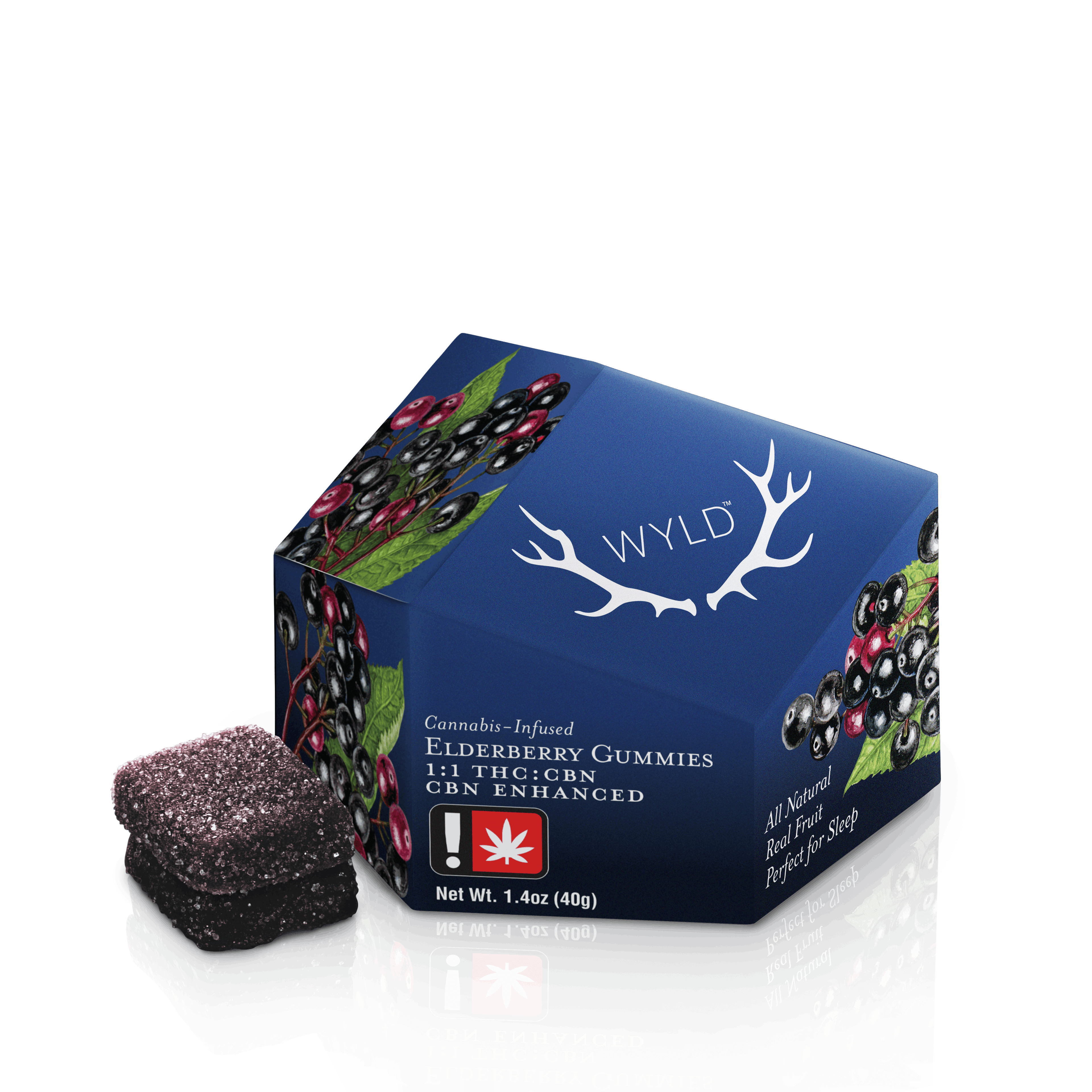 WYLD Gummies | 2:1 THC:CBN - Elderberry - WYLD - - $18 - Edibles