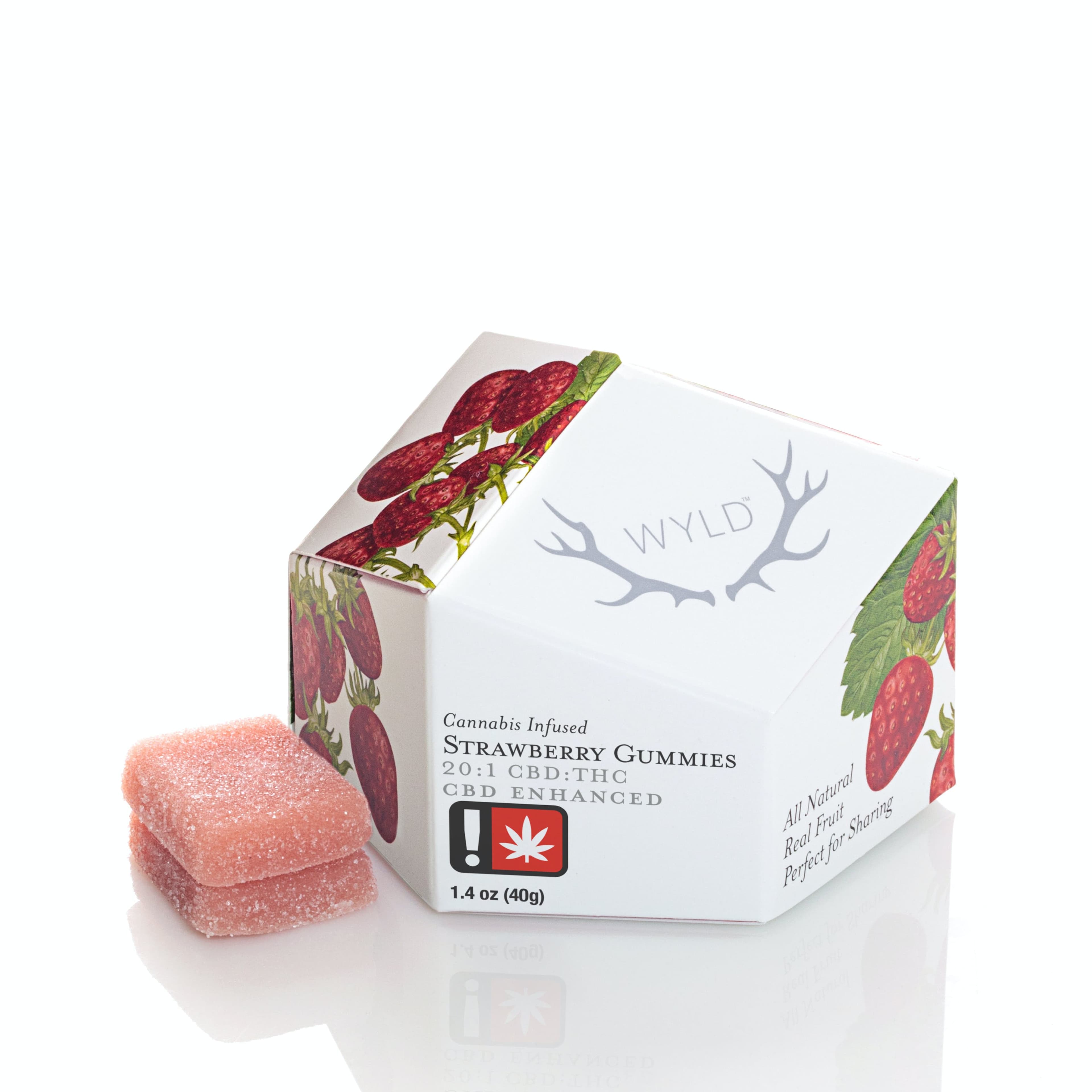 WYLD Gummies | 20:1 CBD:THC - Strawberry - WYLD - - $18 - Edibles