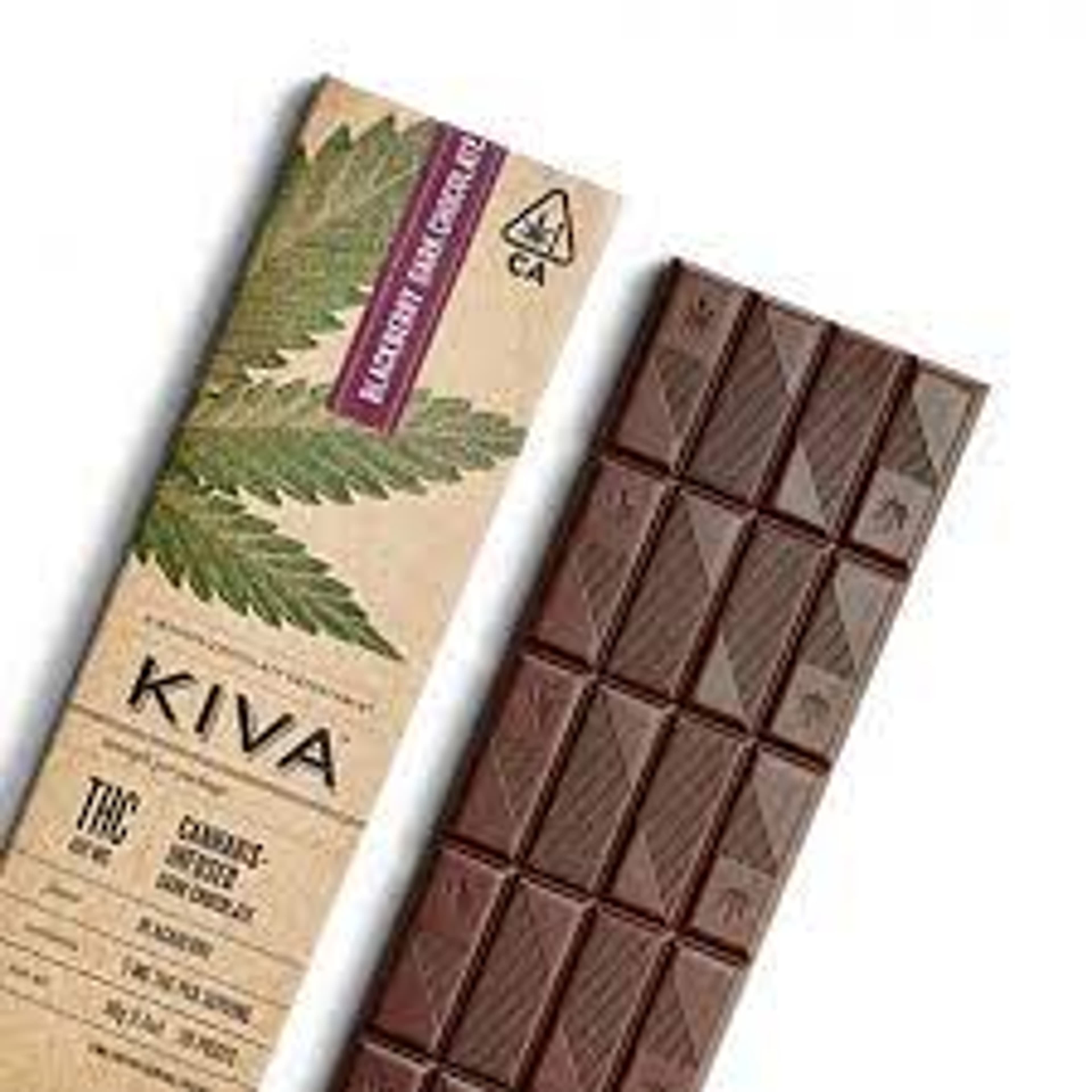 Kiva Dark Chocolate | Blackberry - Kiva - - $22 - Edibles