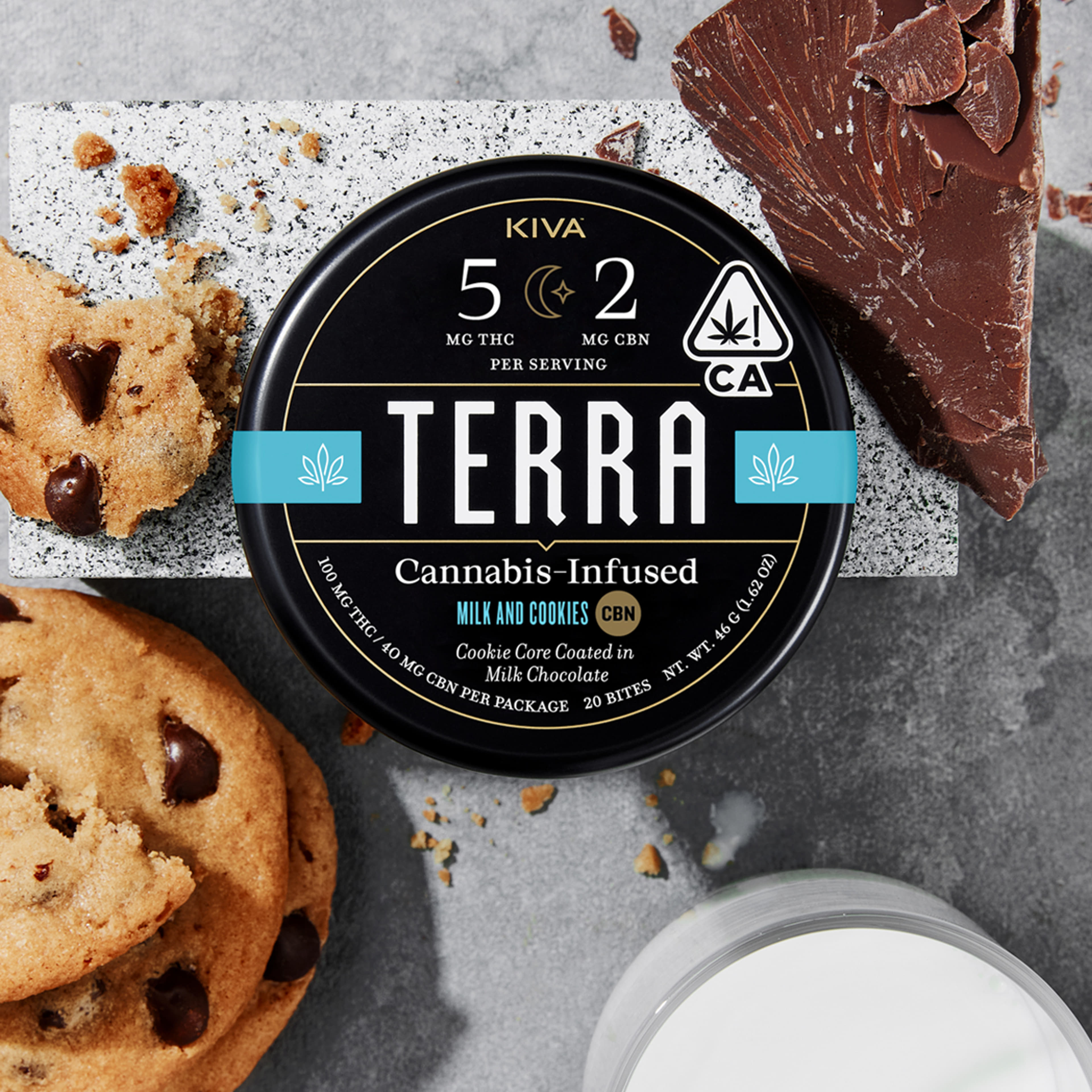 Terra CBN Milk and Cookiesπ₯πͺ Milk Chocolate - KIVA - - $21.73 - Edibles