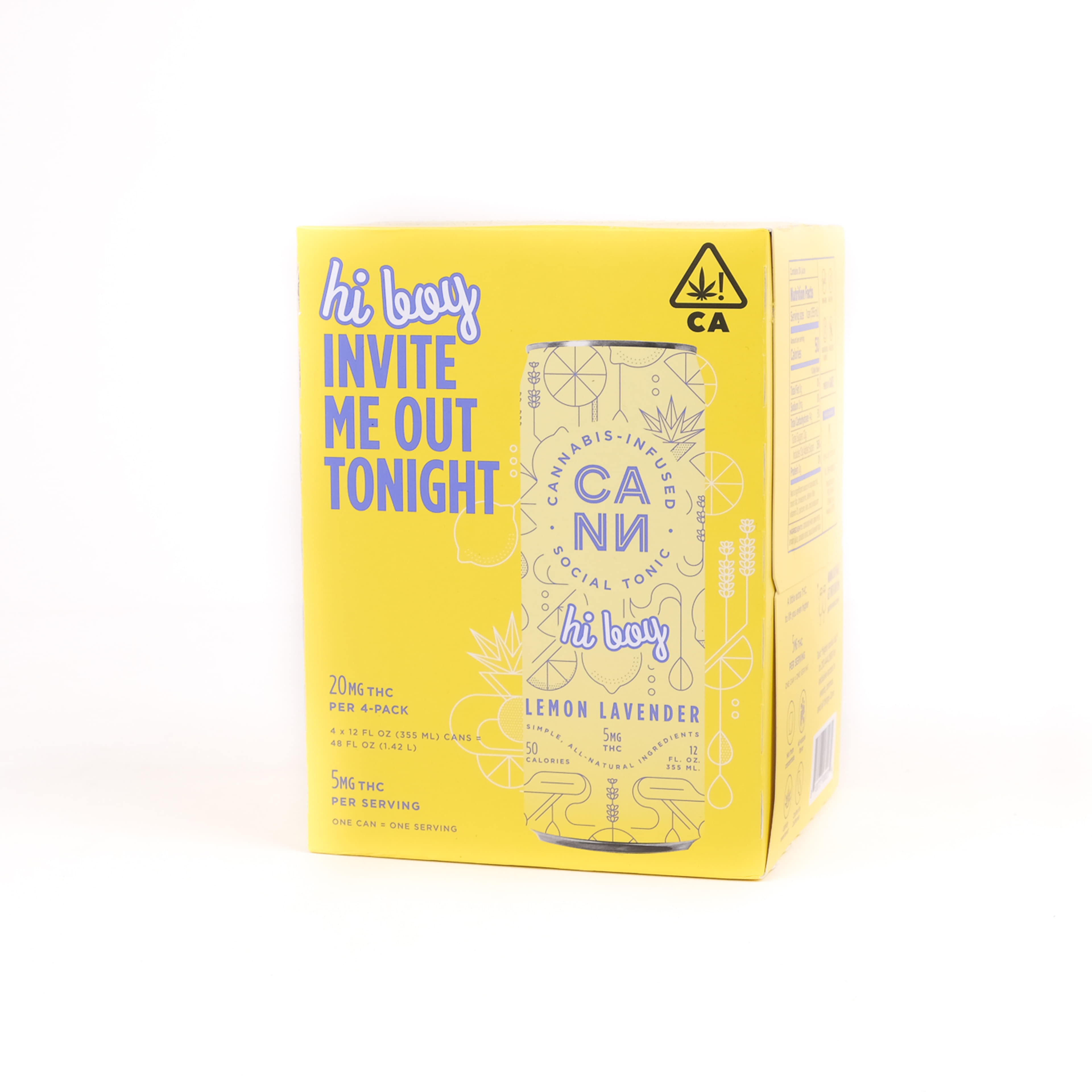 Lemon Lavender 4 pack - HI BOYS - CANN - HB Lemon Lav - $28 - Drinks