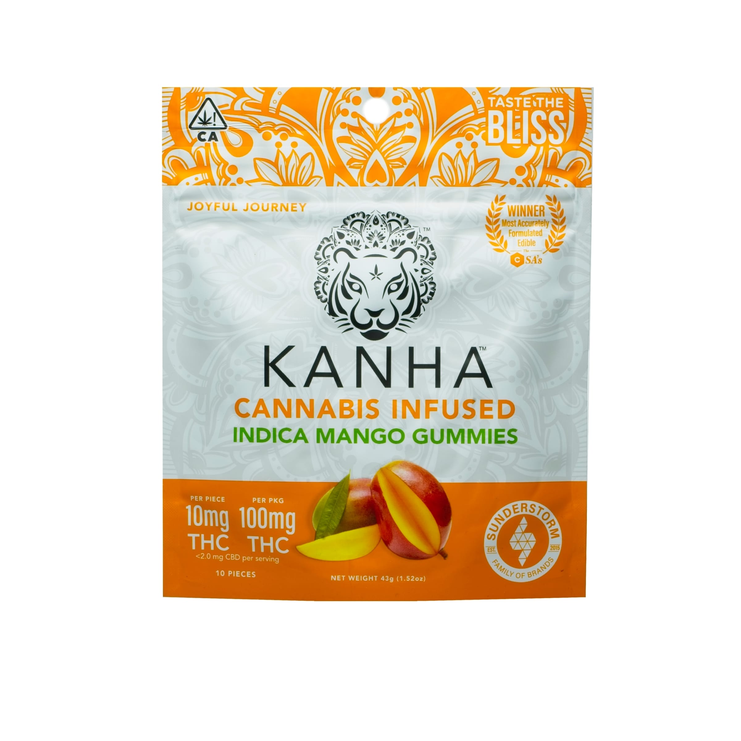 $20.12 Mango Indica Gummies - Kanha -  - $14.49 - Edibles
