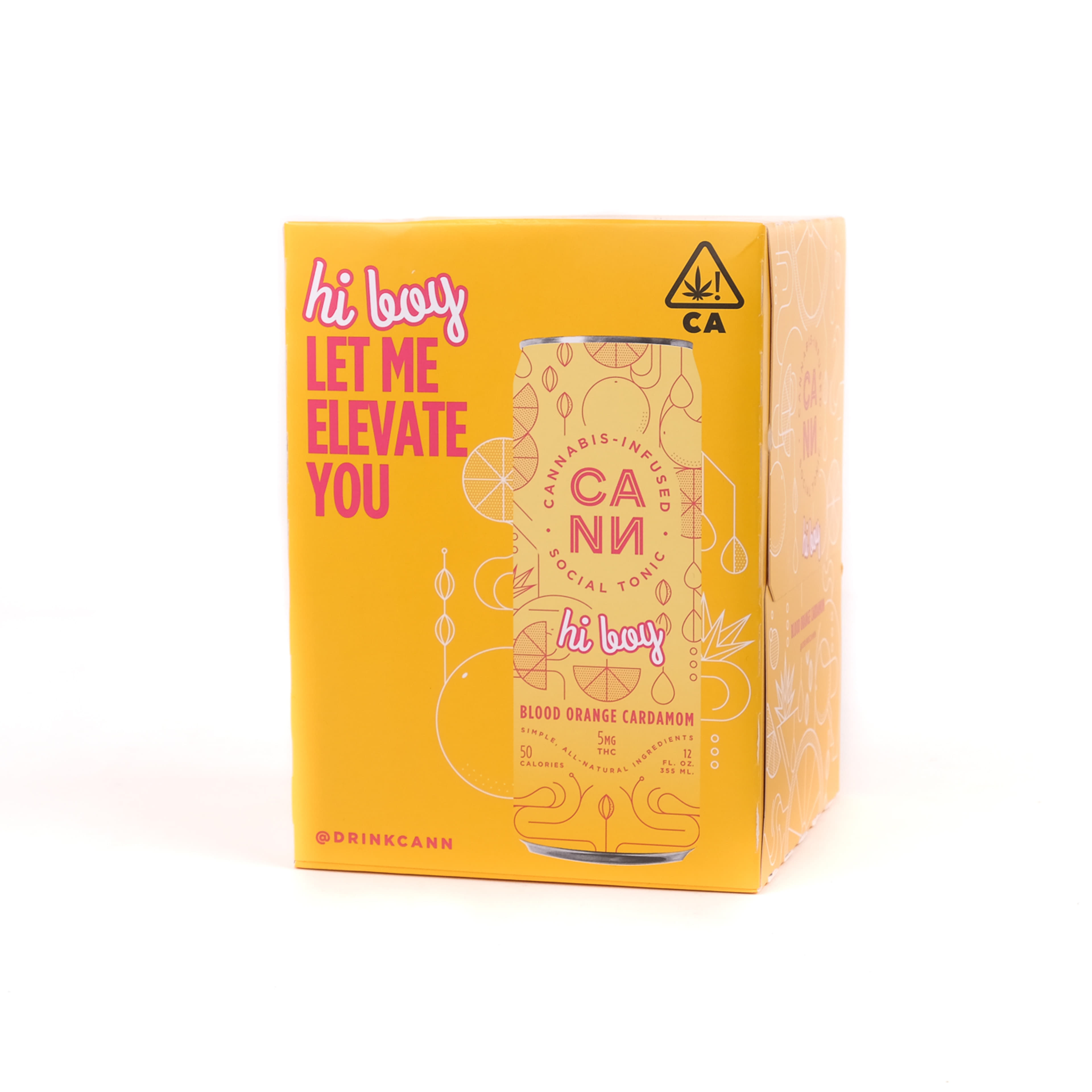 Blood Orange Cardamom 4 pack - HI BOYS - CANN - HB Blood Orange - $28 - Drinks