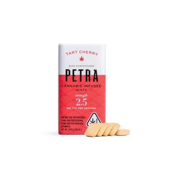$25.67 Petra Mints Tart Cherry 100mg - Kiva -  - $18.49 - Edibles
