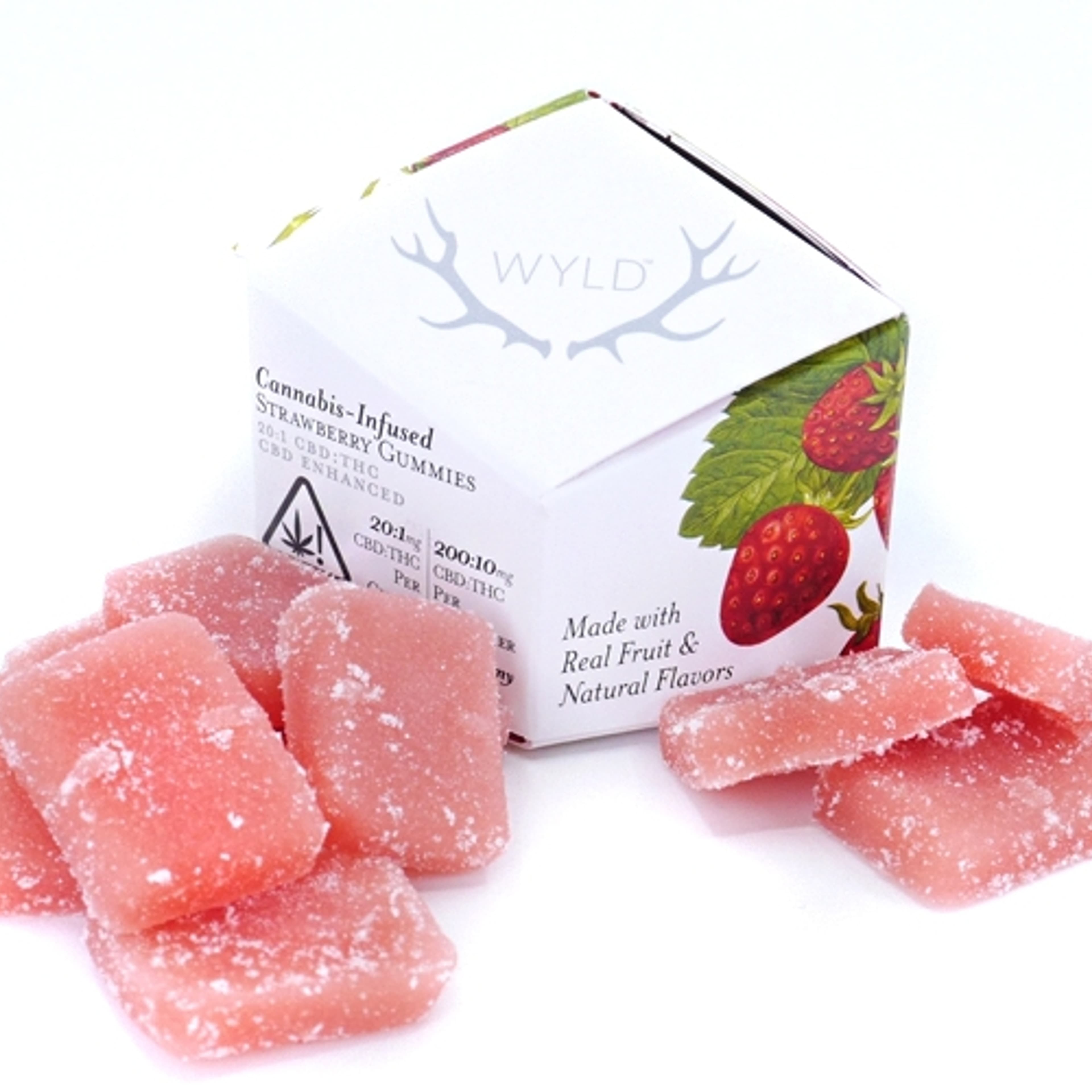 WYLD Gummies | 20:1 CBD:THC - Strawberry - WYLD - - $18 - Edibles