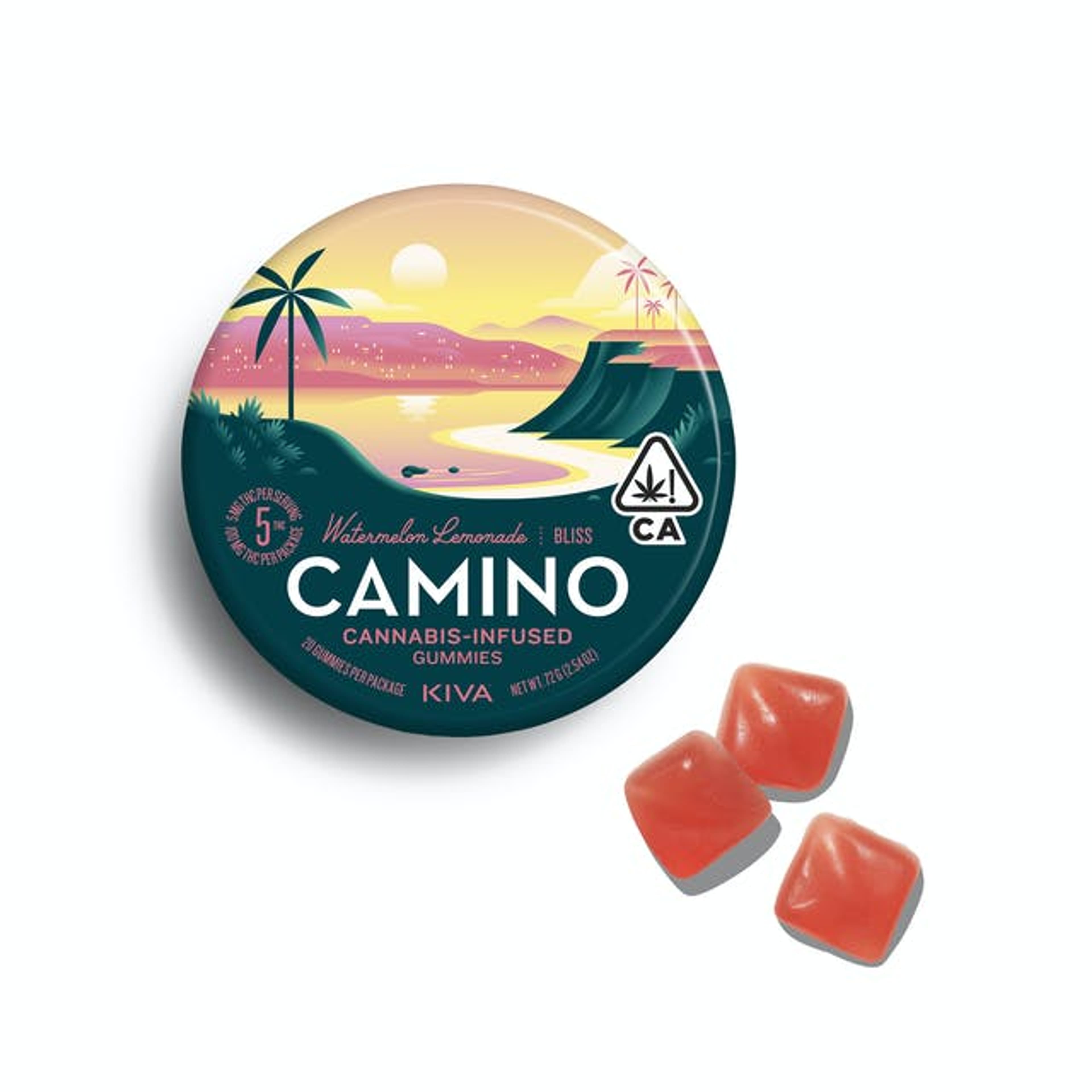 Camino Gummies | Bliss | Watermelon Lemonade - Kiva - - $21 - Edibles