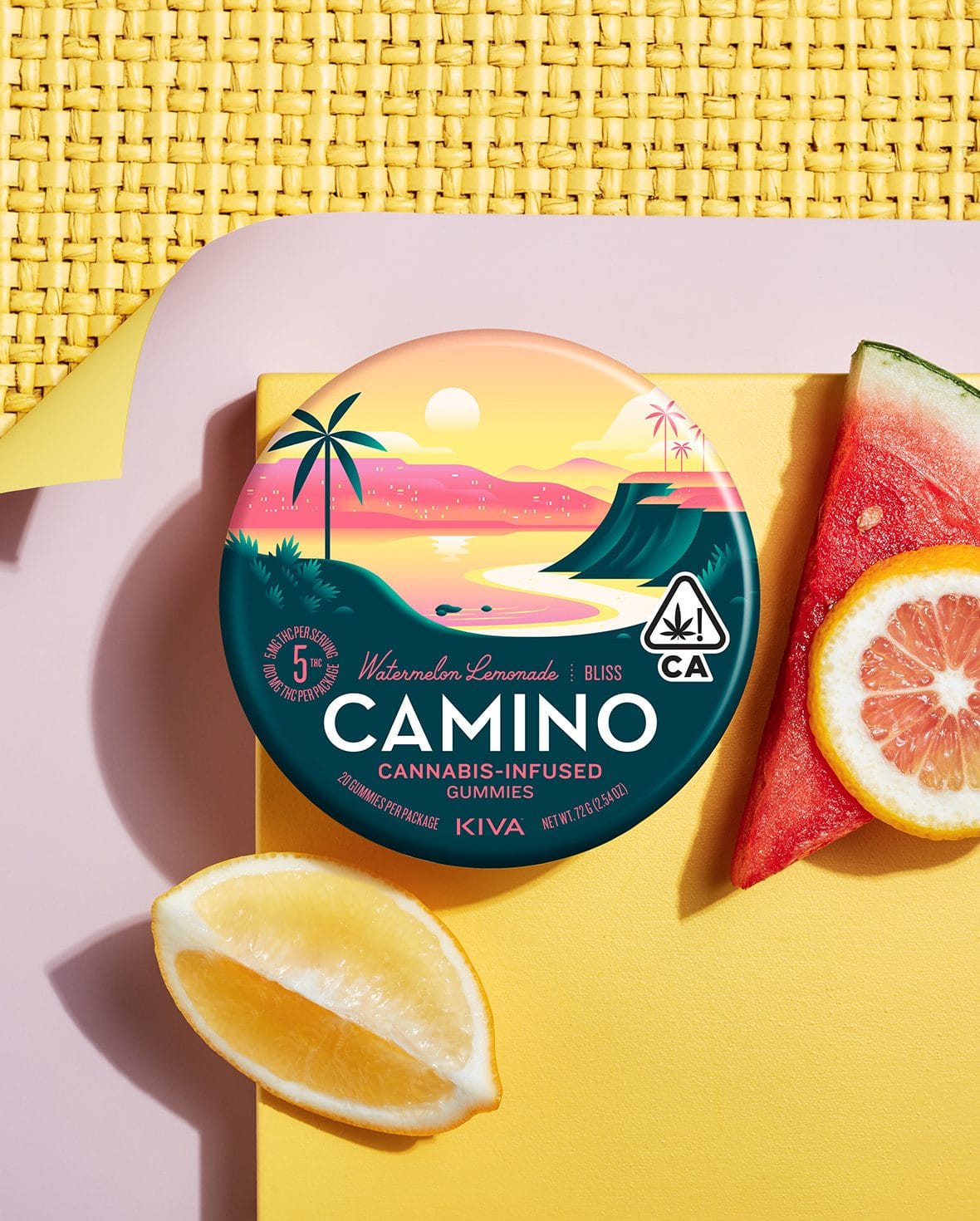 Camino Gummies | Bliss | Watermelon Lemonade - Kiva -  - $21 - Edibles