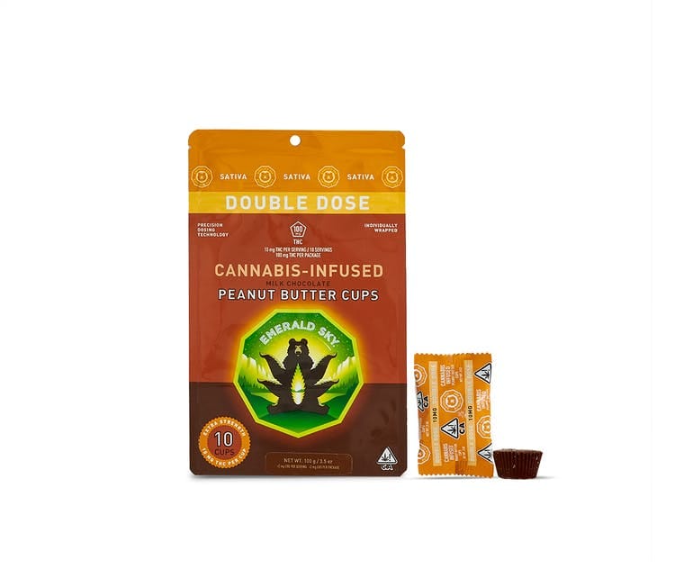 10mg Peanut Butter Cups - Emerald Sky - Indica - $21 - Edibles