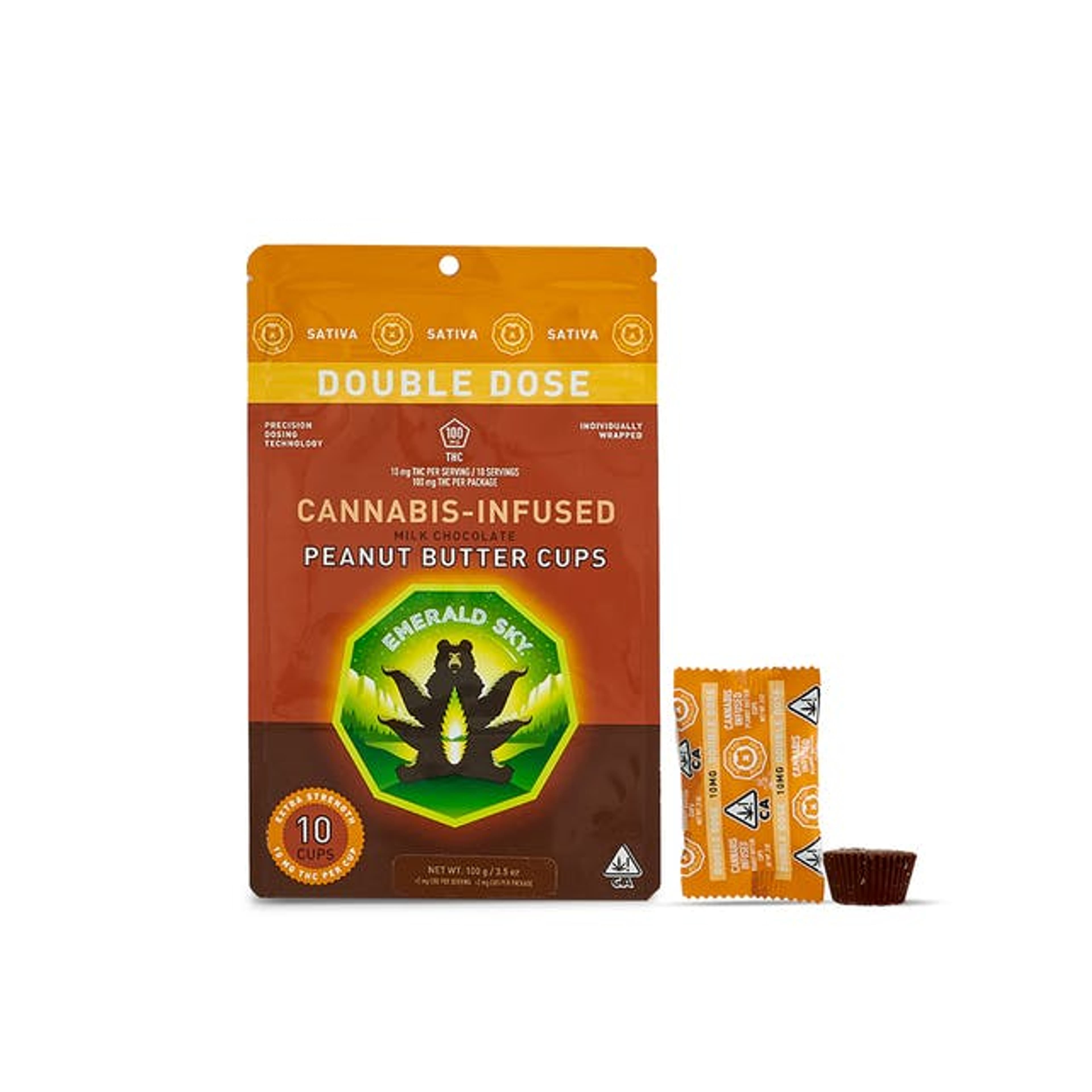 10mg Peanut Butter Cups - Emerald Sky - Indica - $21 - Edibles