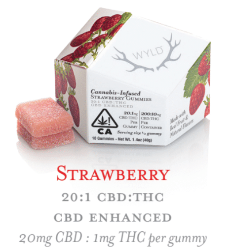 Wyld: Strawberry Gummies (20 CBD : 1 THC) - Wyld -  - $25 - Edibles