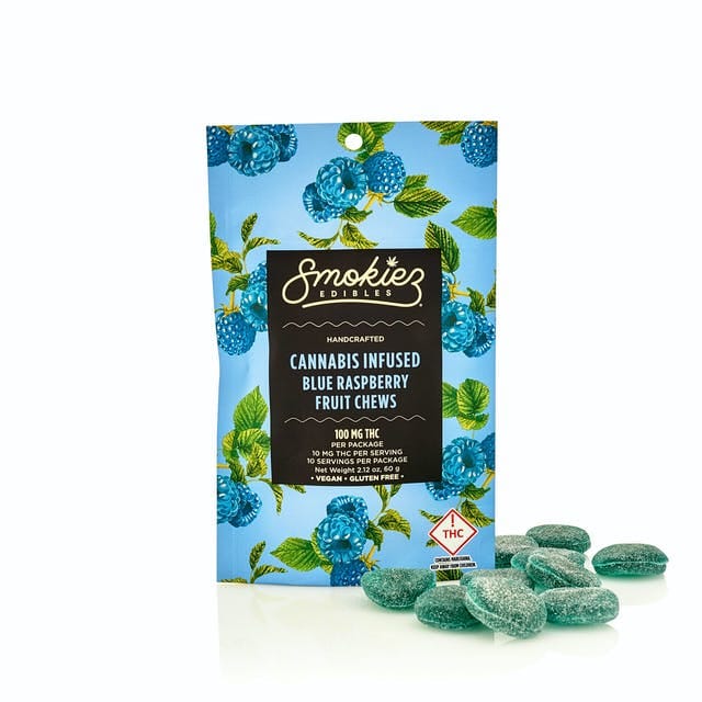 Smokiez Sour Fruit Chews | Sour Blue Raspberry - Smokiez -  - $16 - Edibles