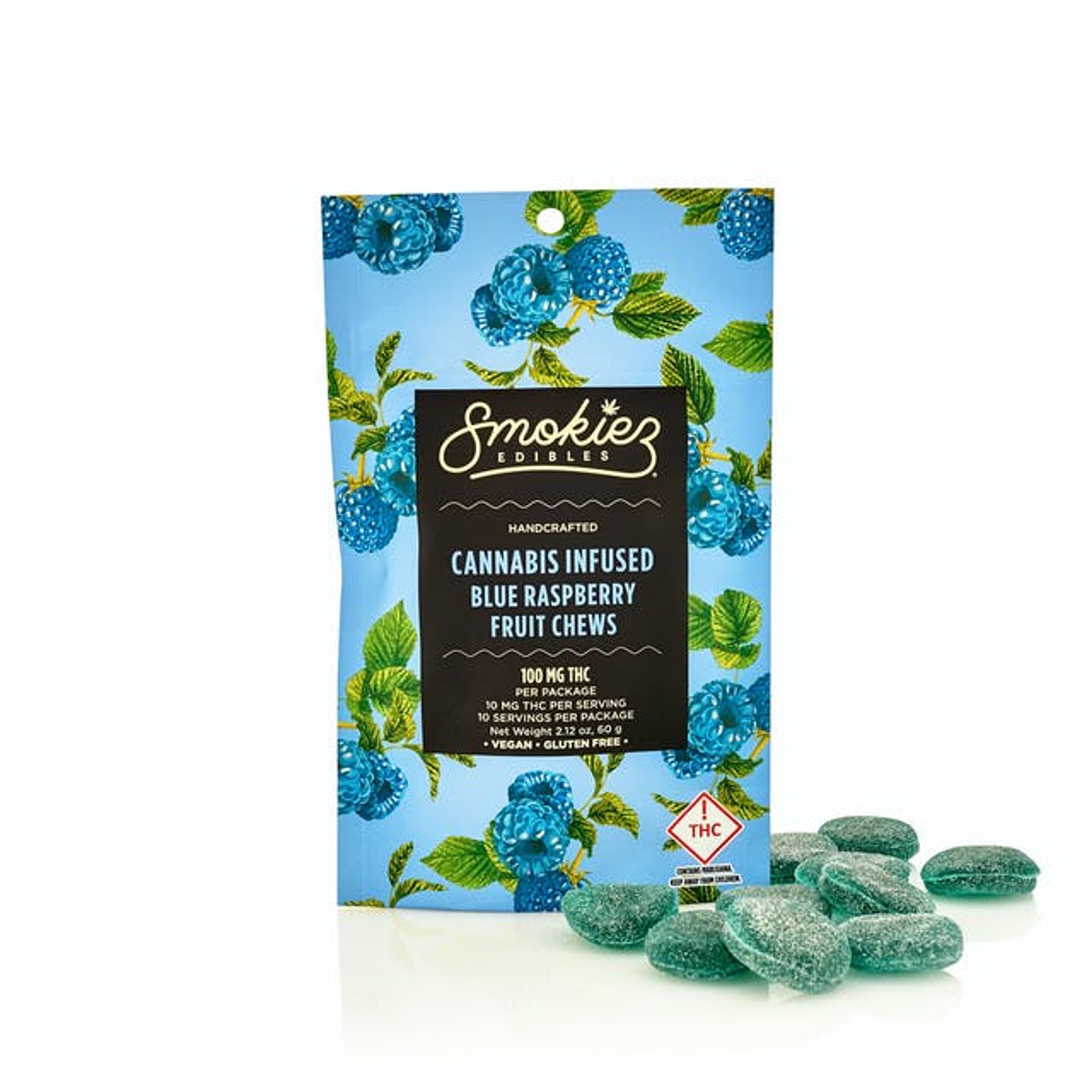 Smokiez Sour Fruit Chews | Sour Blue Raspberry - Smokiez - - $16 - Edibles