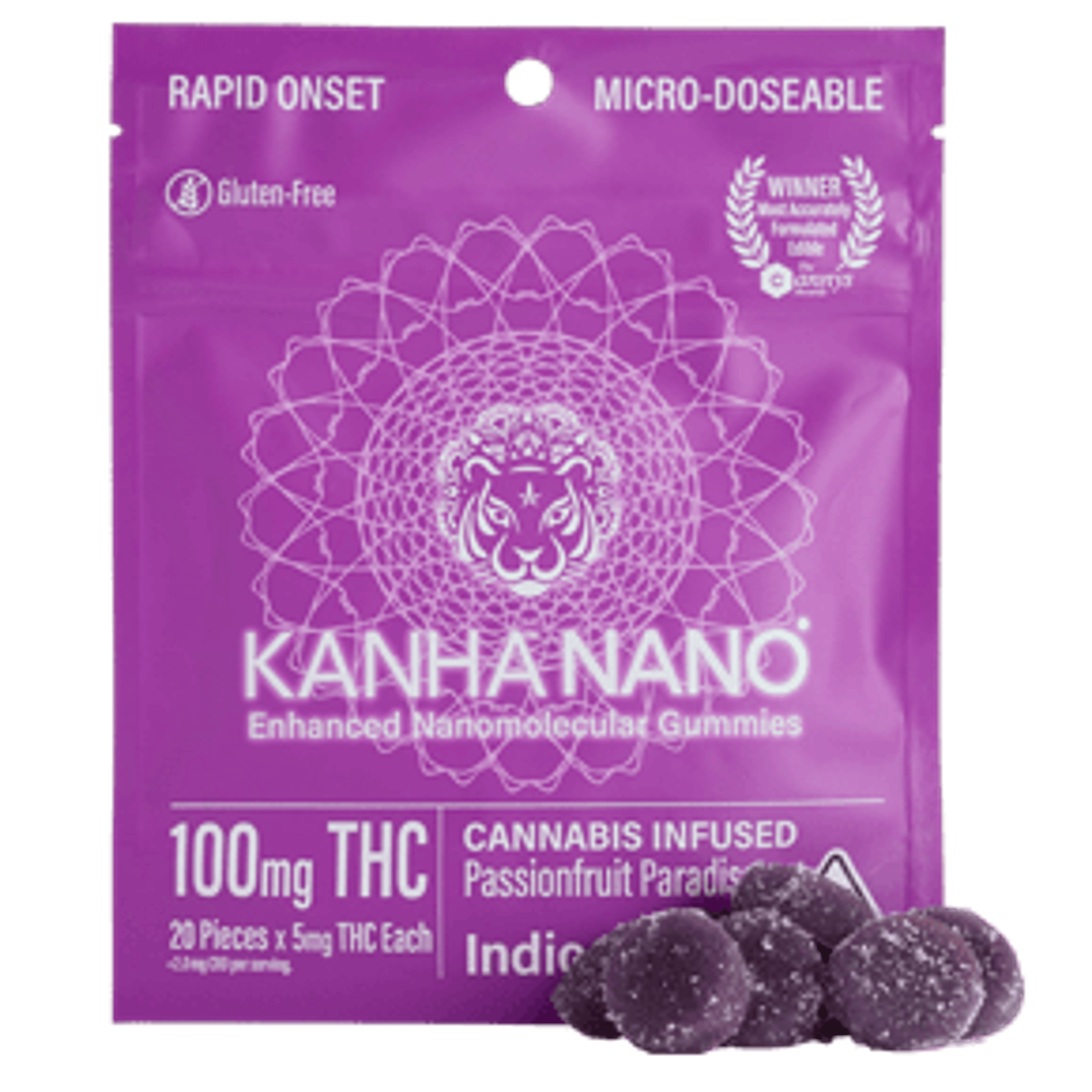 Kanha Nano Gummies - Kanha - Passionfruit (i) 5mg - $24 - Edibles