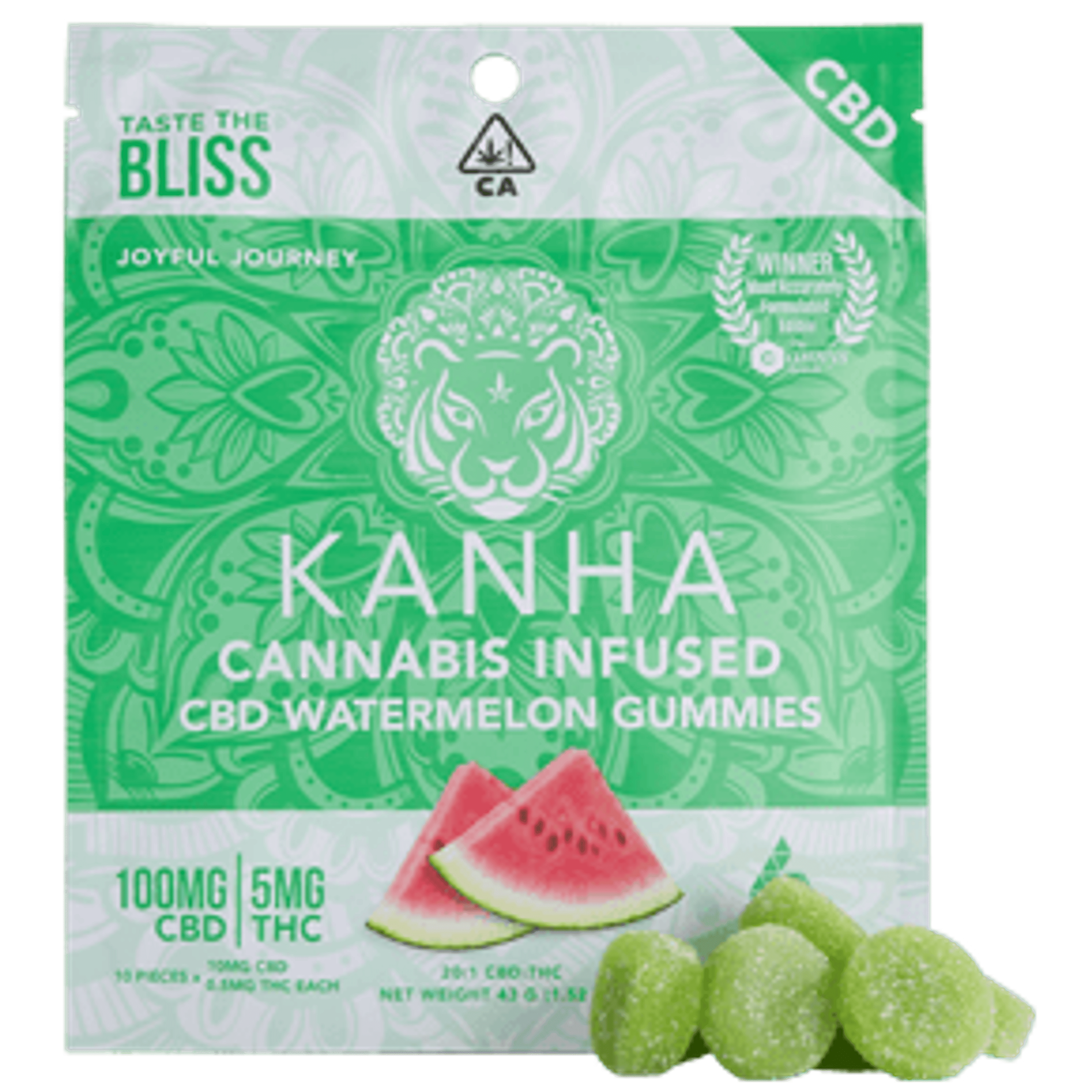 Kanha CBD - Kanha - Vegan Green Apple 20:1 - $15 - Edibles