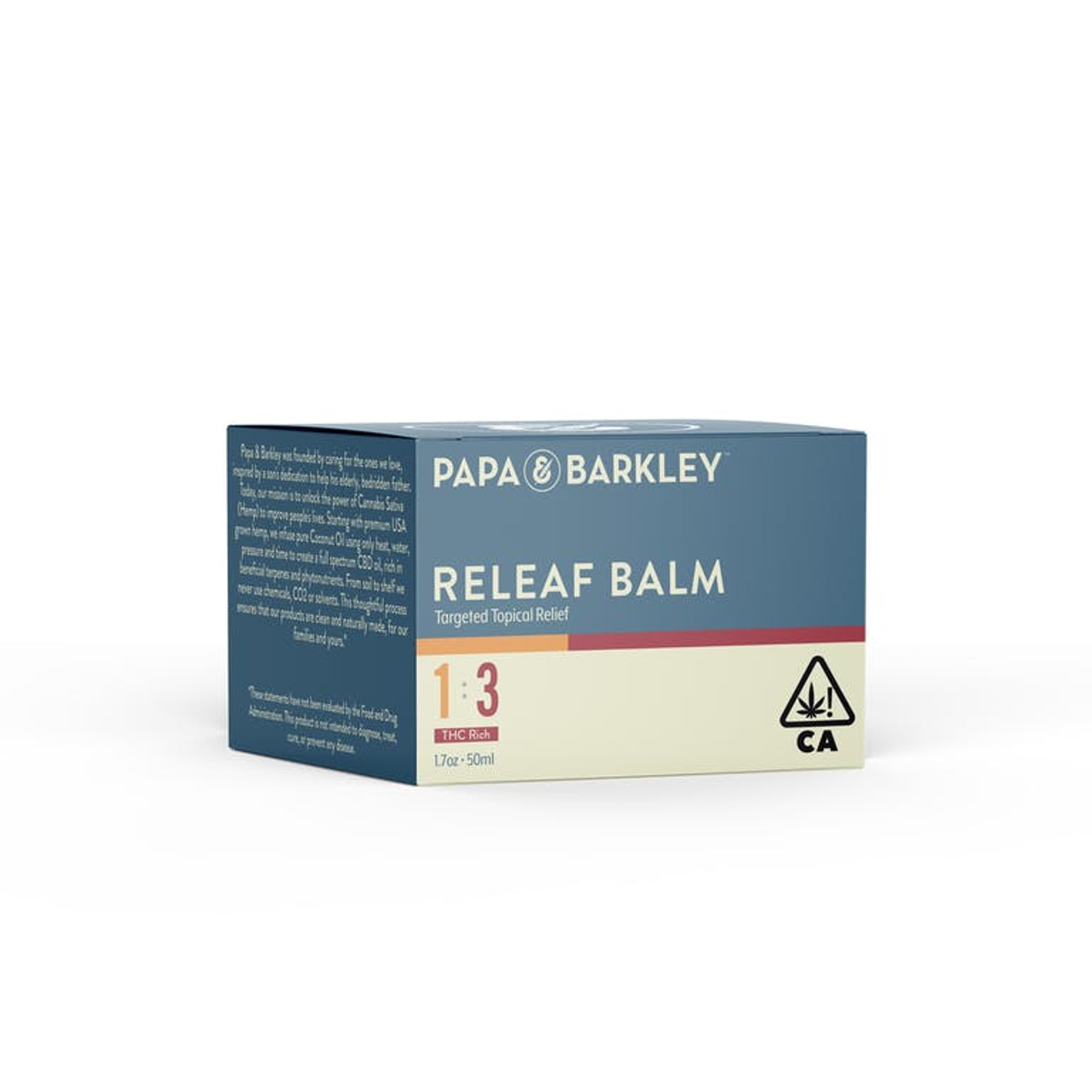 Balm: THC Rich 1:3 (50ML) 400mg - Papa & Barkley - - $60 - Topicals