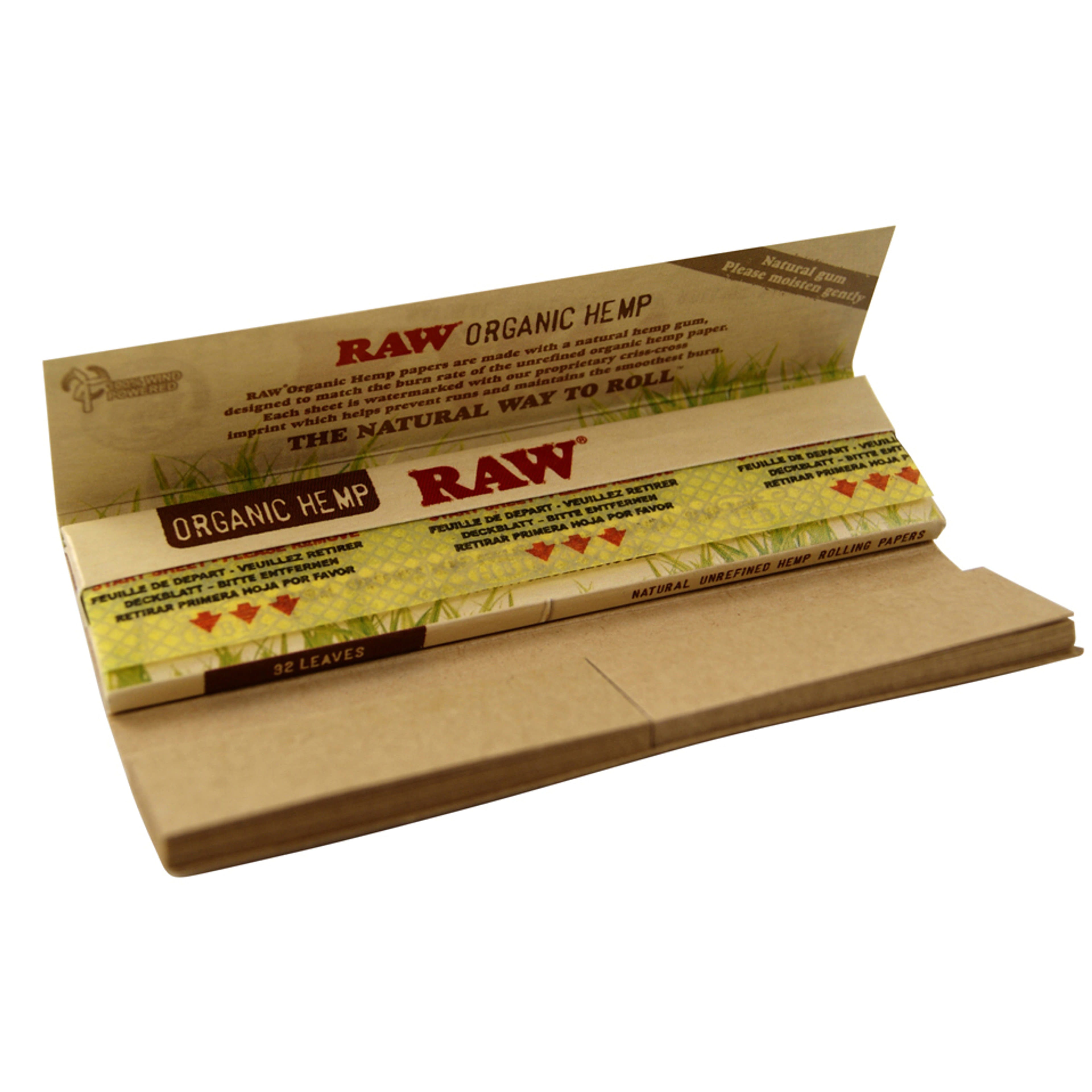 Raw - Connoisseur Organic Hemp Papers 1¼ with Tips - 50 Sheets - - $3.99 - Accessories