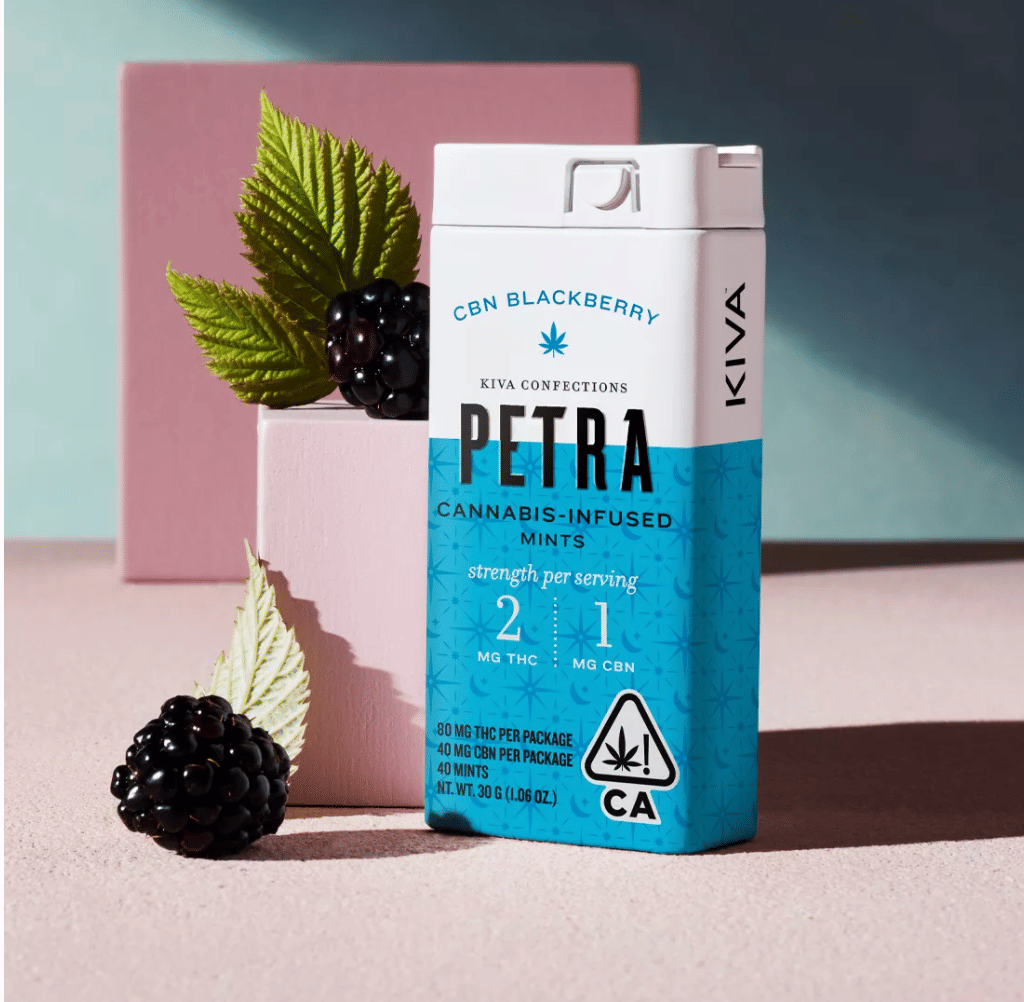 Kiva Confections: Petra Mints - Blackberry (With CBN for SLEEP!) - Kiva Confections -  - $30 - Edibles