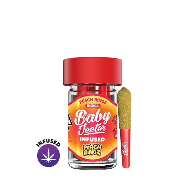 Jeeter Baby | .5gx5pk - Peaches - INFUSED Pre-Rolls - Indica