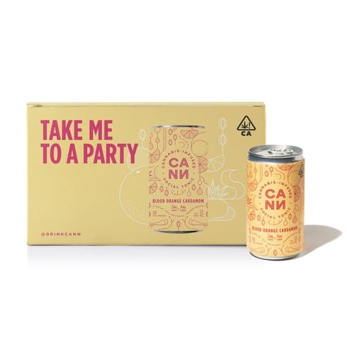 Drink: Blood Orange Cardamom (6pk) - 12mg THC/24mg CBD Total - CANN Drinks -  - $24 - Beverages/Drinks