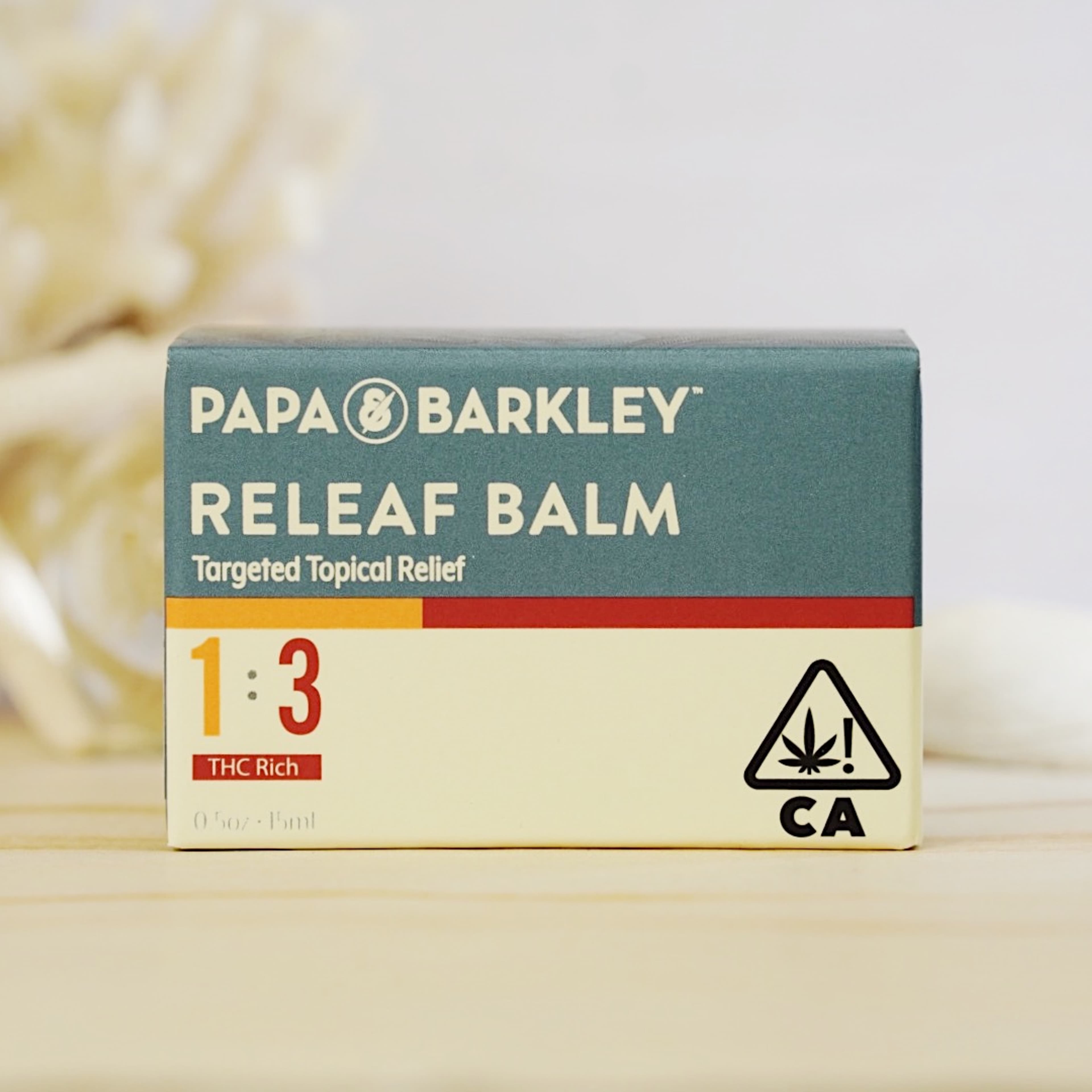 1:3 (CBD:THC) Releaf BALM 15ml - Papa & Barkley - - $25.99 - Topical