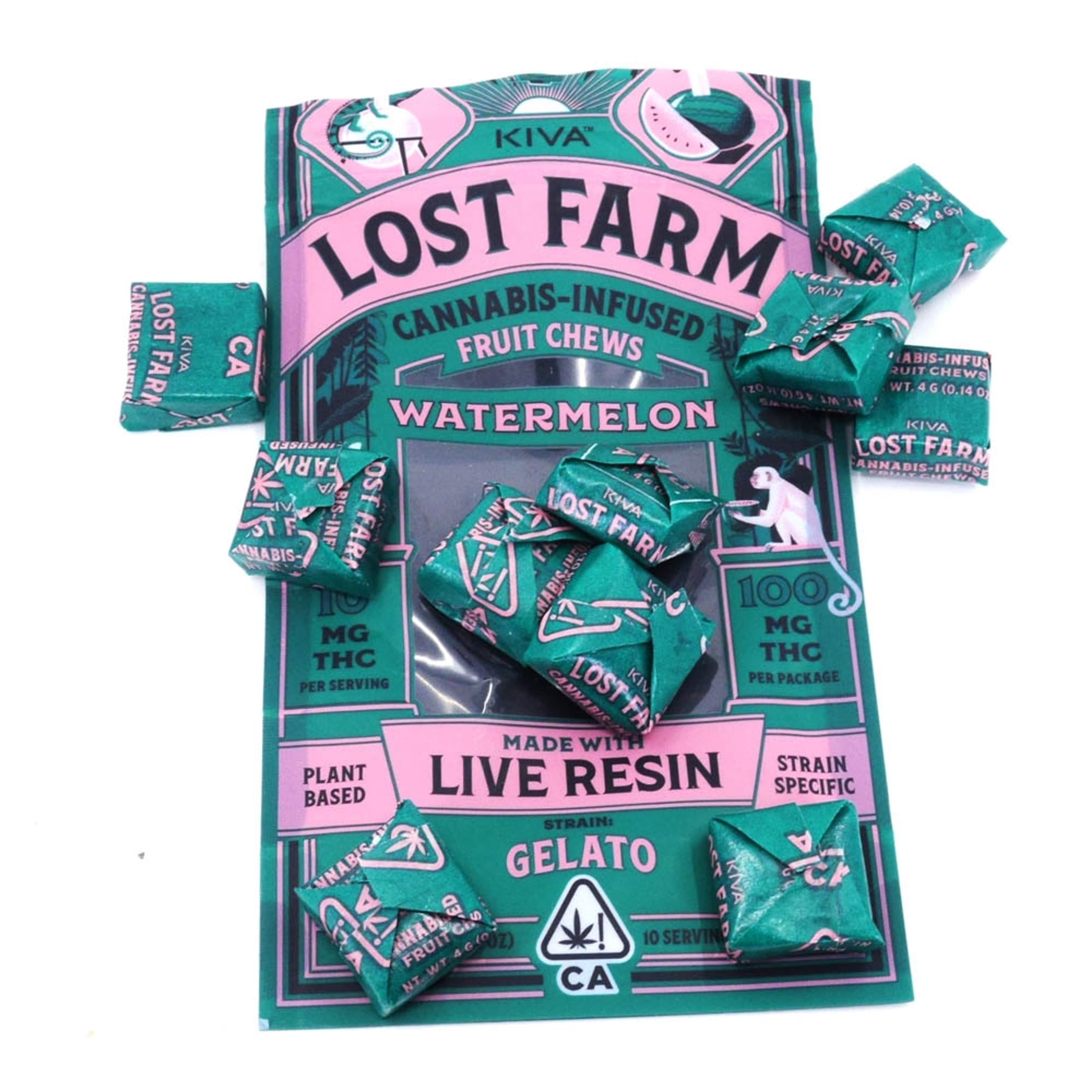 Lost Farm Chews | Watermelon / Gelato - Kiva - - $20 - Edibles
