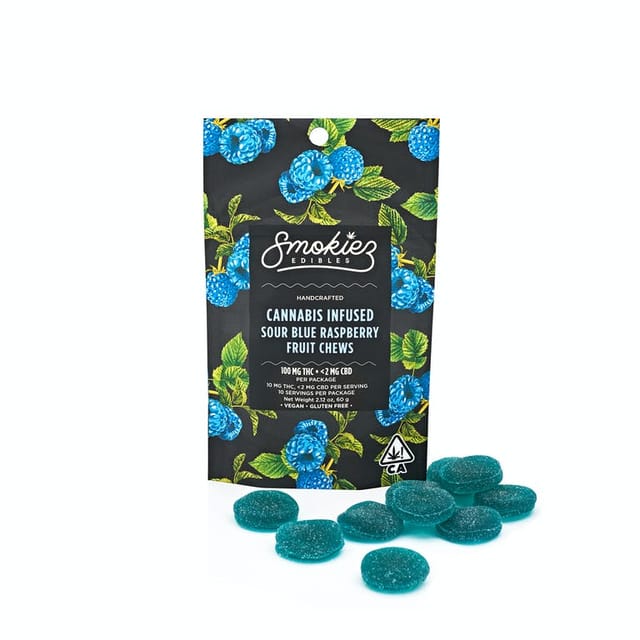 Smokiez Edibles — Sour Blue Raspberry Fruit Chews