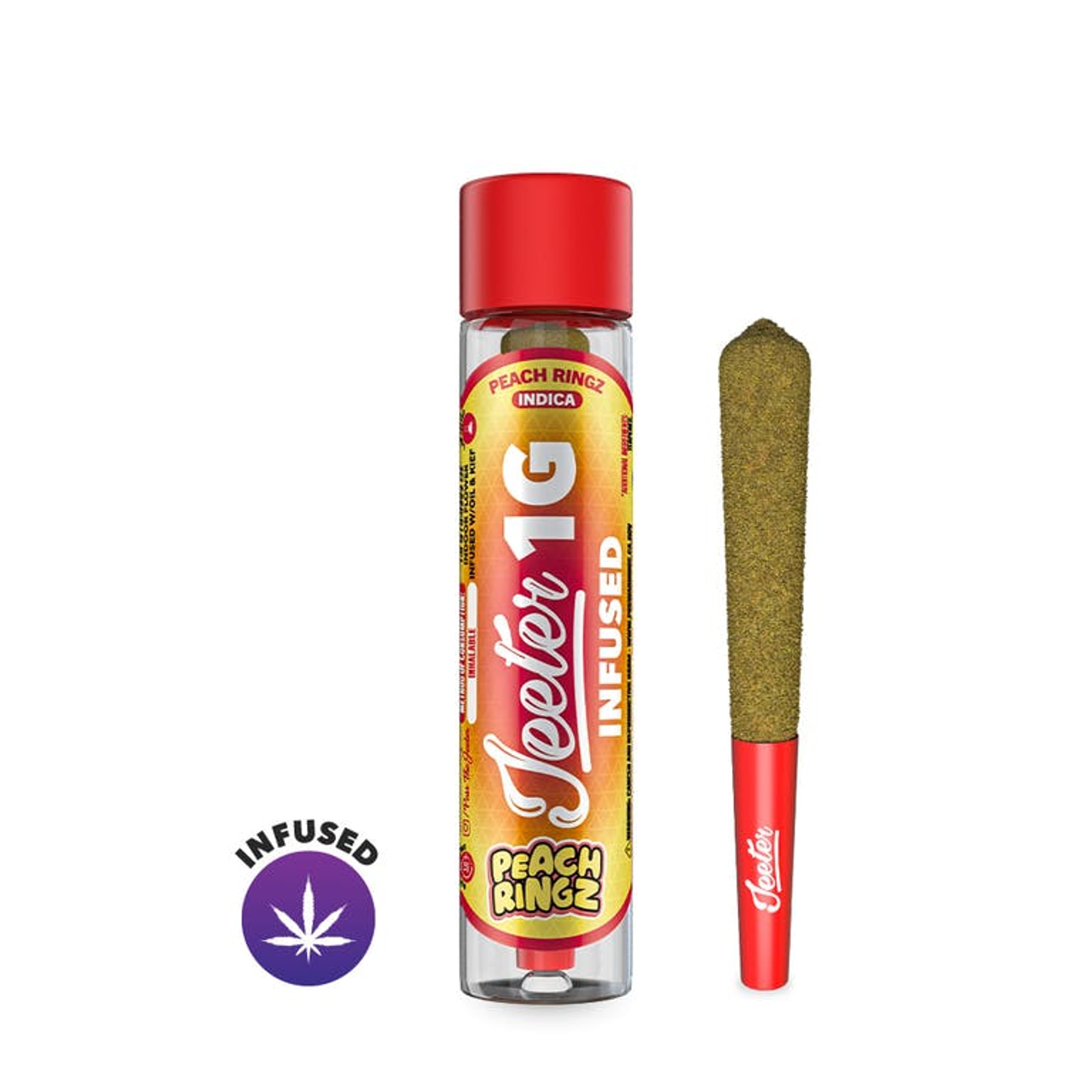Infused Jeeter | Peaches - 1g - Jeeter - - $20 - Infused Pre-Rolls