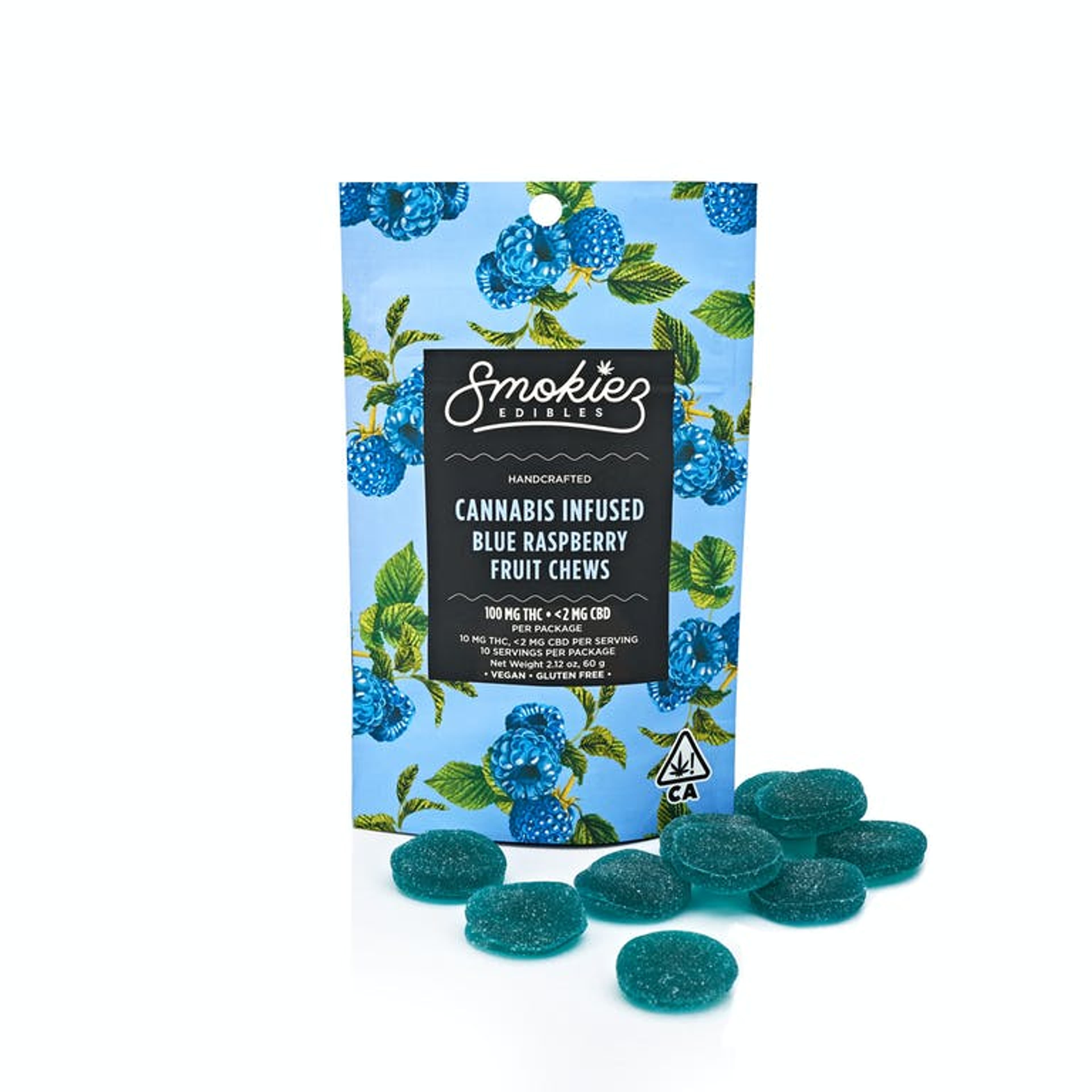 Smokiez: Blue Raspberry Fruit Chews - 100mg - Smokiez Edibles - null - $17 - Edibles