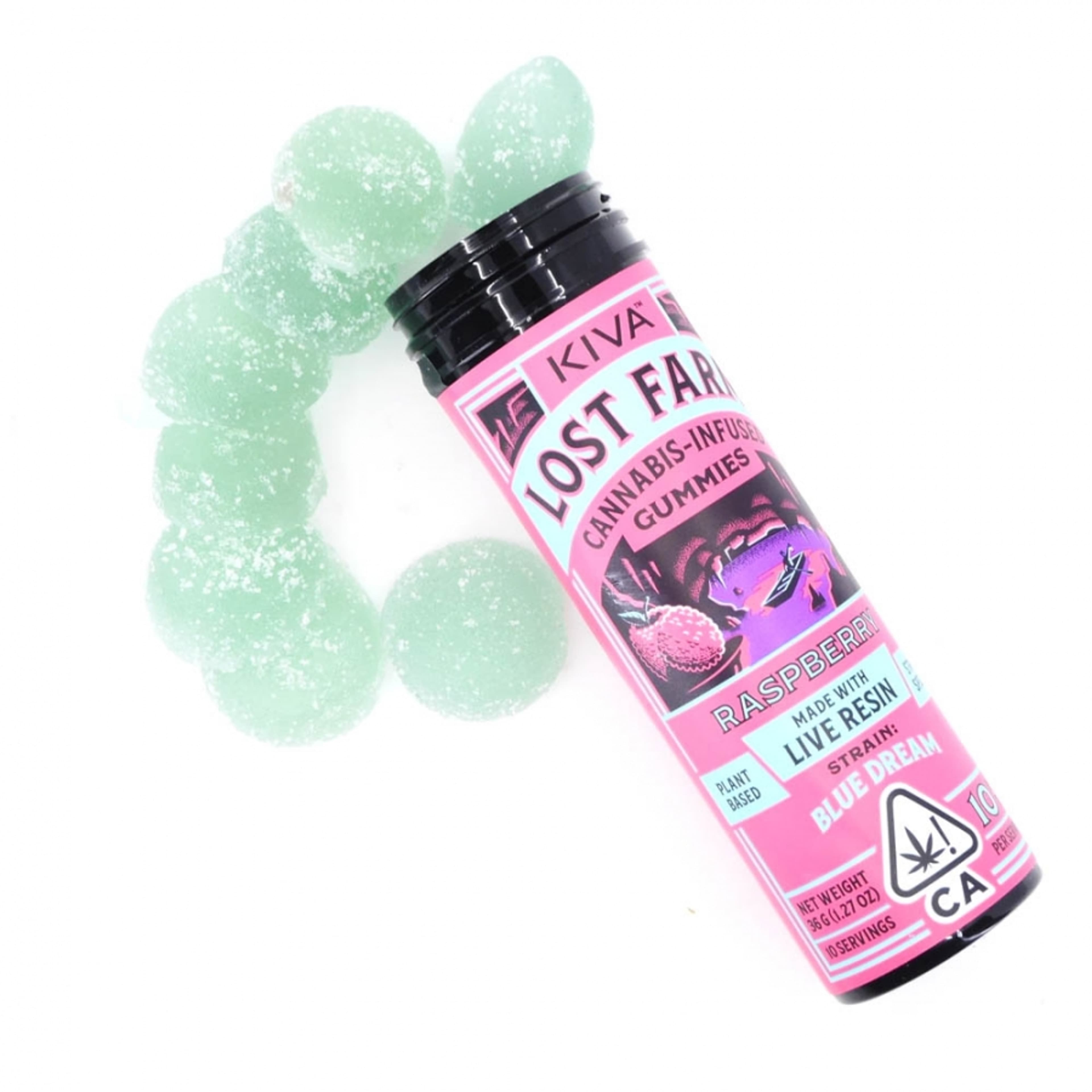 Lost Farm Gummies | Raspberry / Wedding Cake - Kiva - - $20 - Edibles