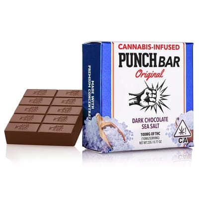 Sea Salt Dark Chocolate Bar 100mg - Punch Edibles -  - $10.74 - Edible