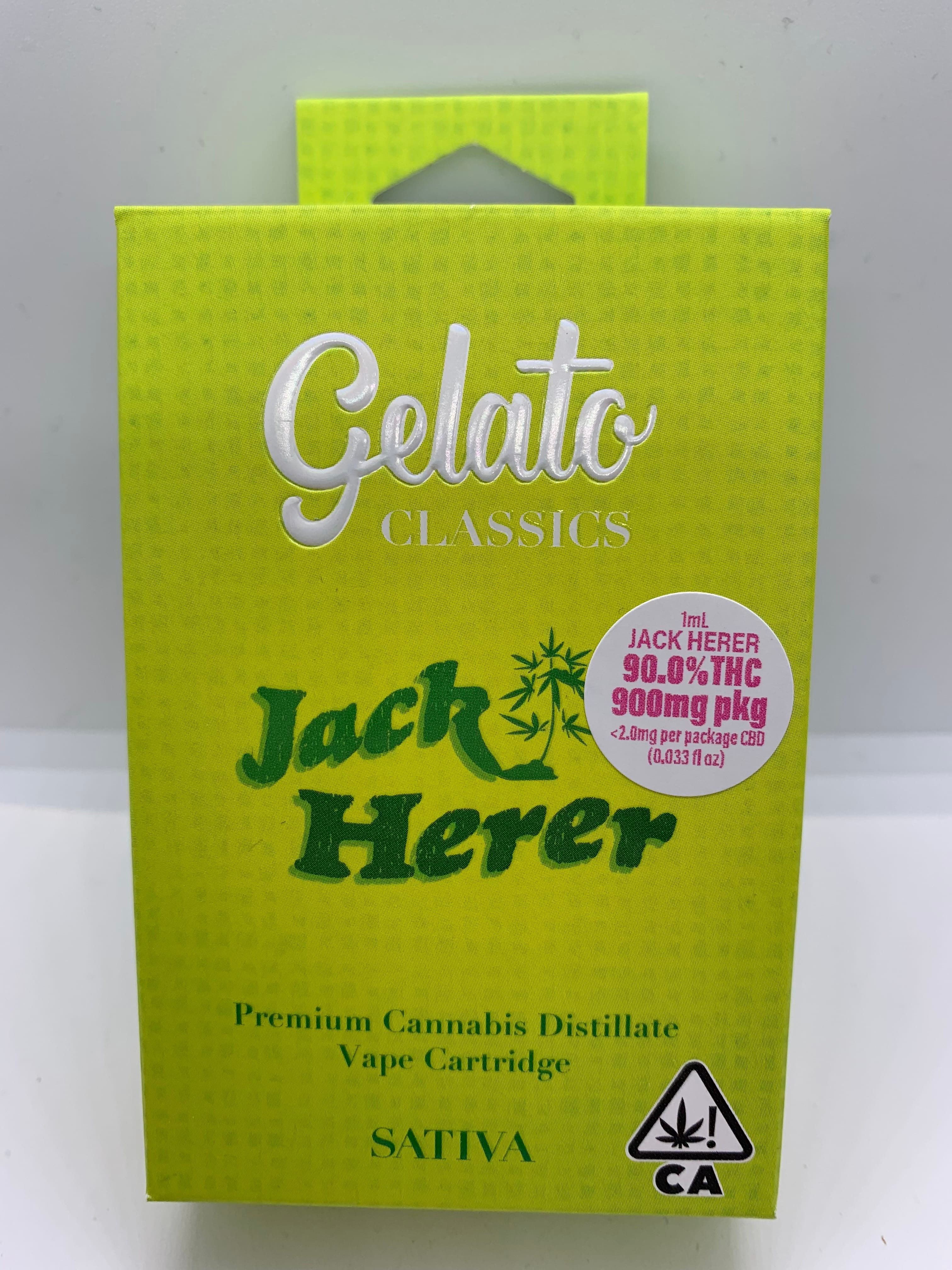JACK HERER 1G REFILL - GELATO CANNA CO -  - $20 - Vape Cartridge