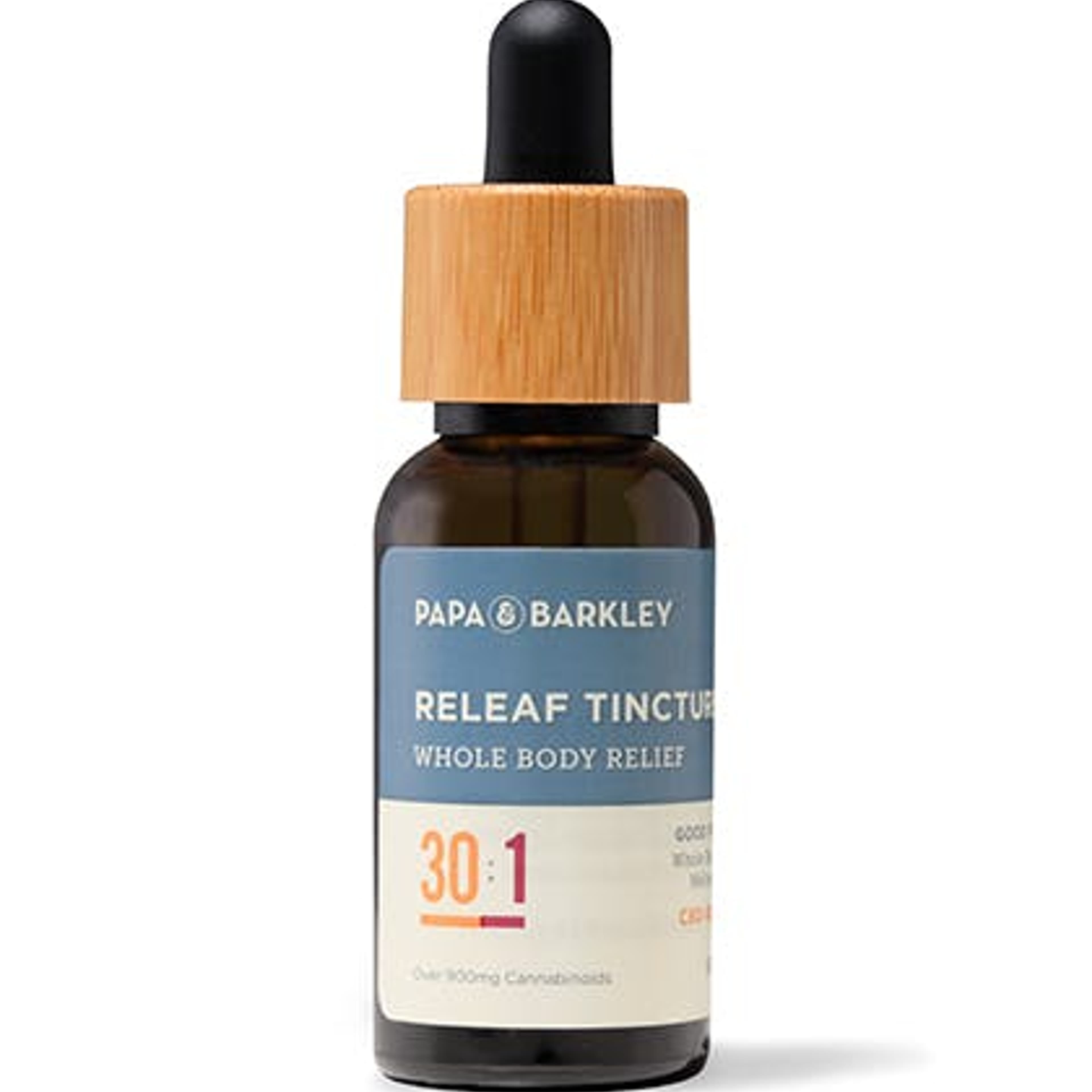 Tincture: 30:1 CBD Dominant Releaf - 30mL (1oz) - Papa & Barkley - - $90 - Tincture