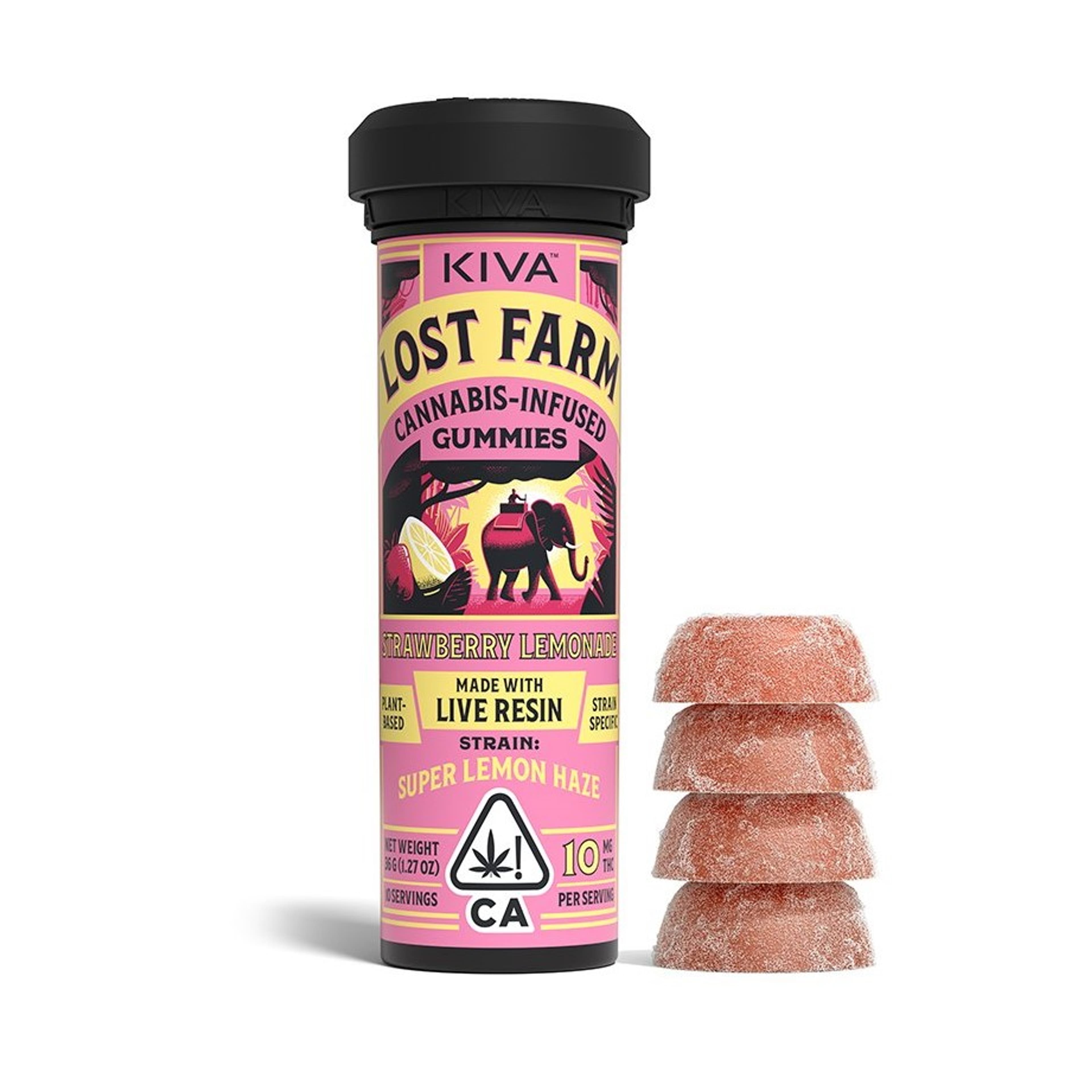 Strawberry Lemonade Super Lemon Haze | Live Resin Gummies - Lost Farm - - $25 - Edibles